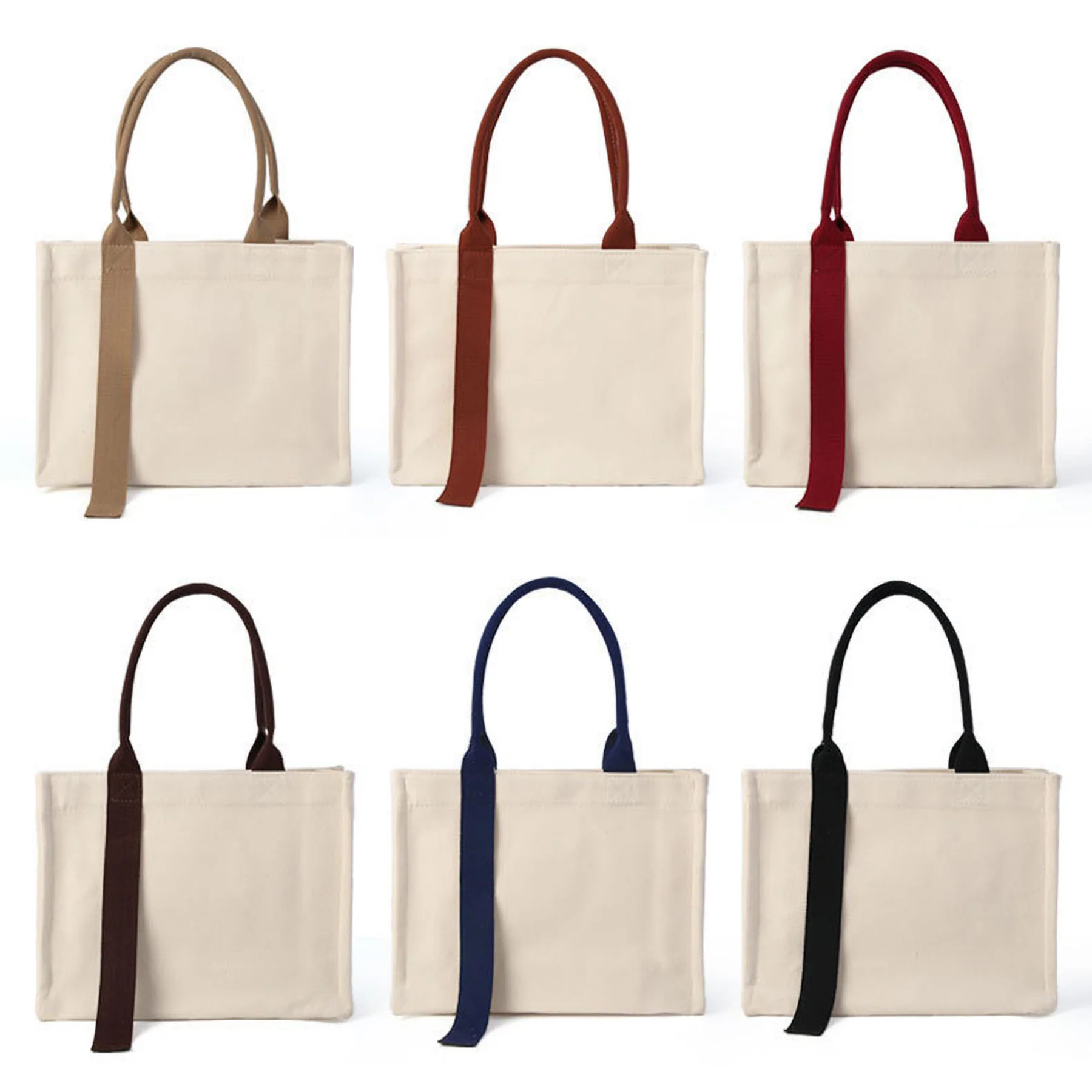 Canvas Bag With Ribbon Design
