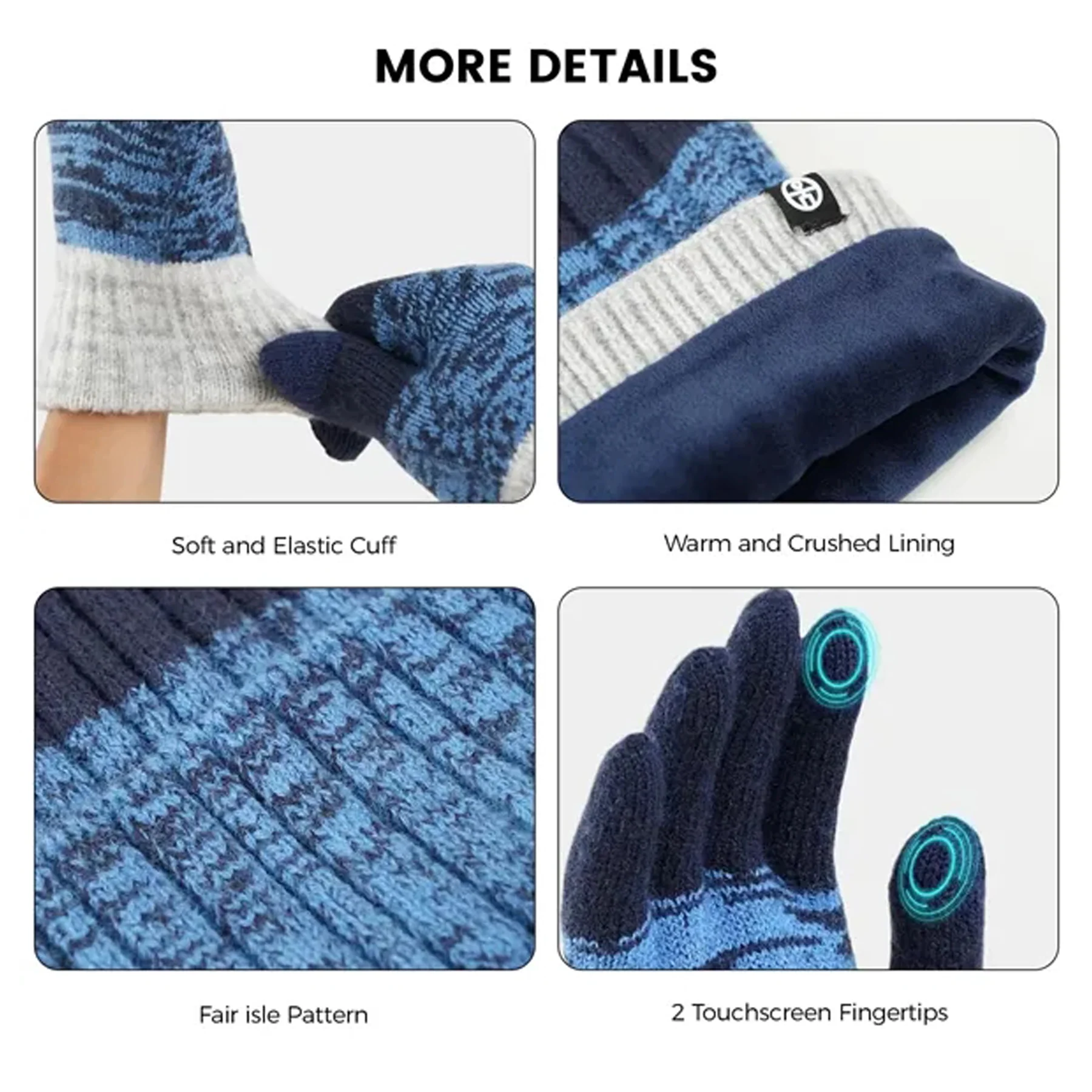 Knit Beanie Scarf Gloves Set