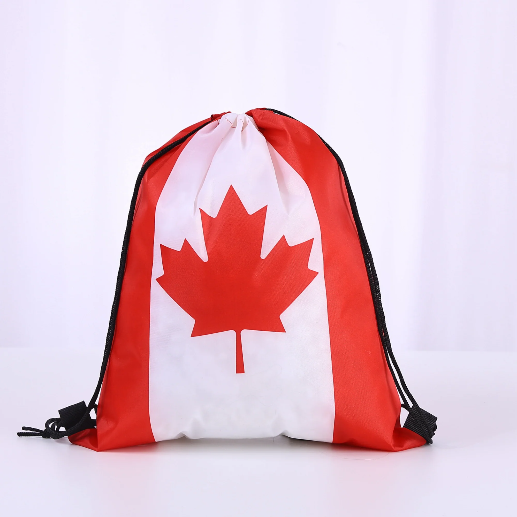 Canadian Flag Drawstring Bag
