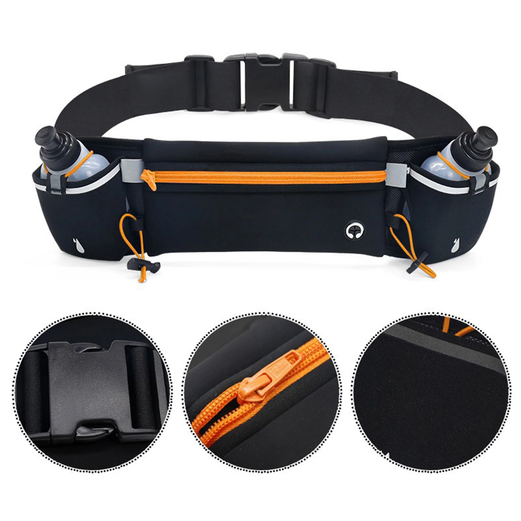 Running Belt With Water Bottles Hydration Sport Fanny Pack