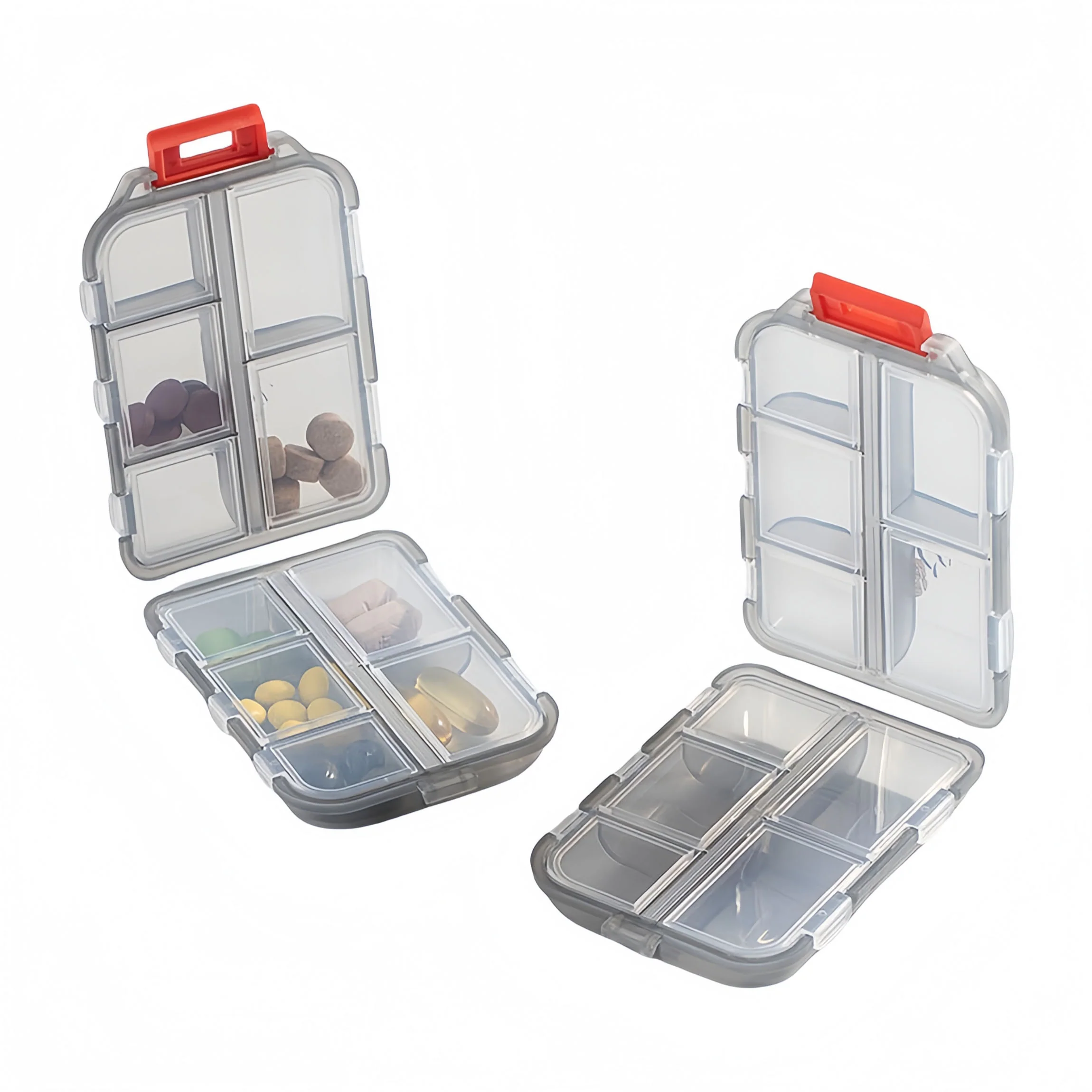 10-Compartment Double-Layer Pill Box
