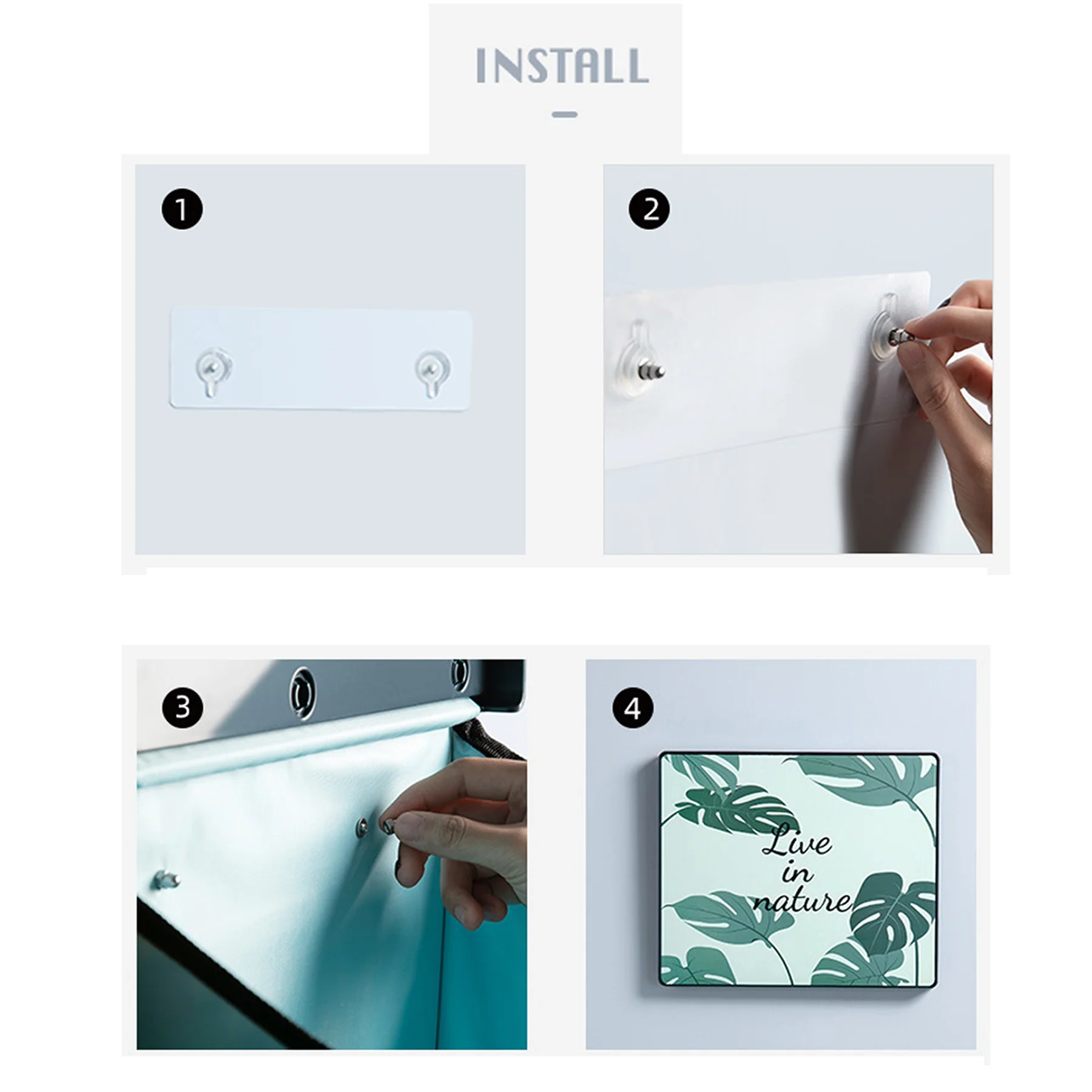 Hanging Bathroom Mural Clothes Organiser with Phone Bag