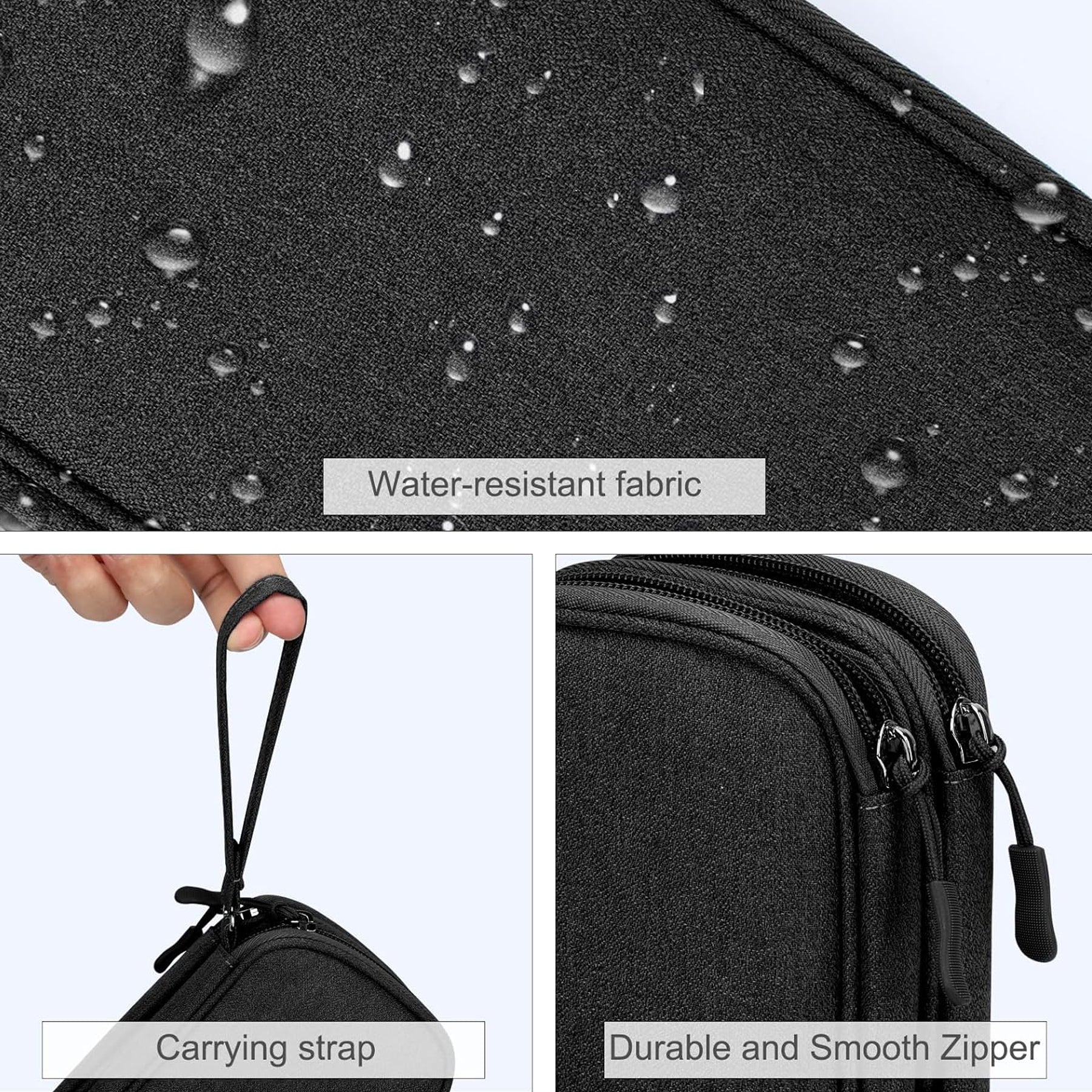 Waterproof Double-Layer Electronic Accessories Carrying Bag