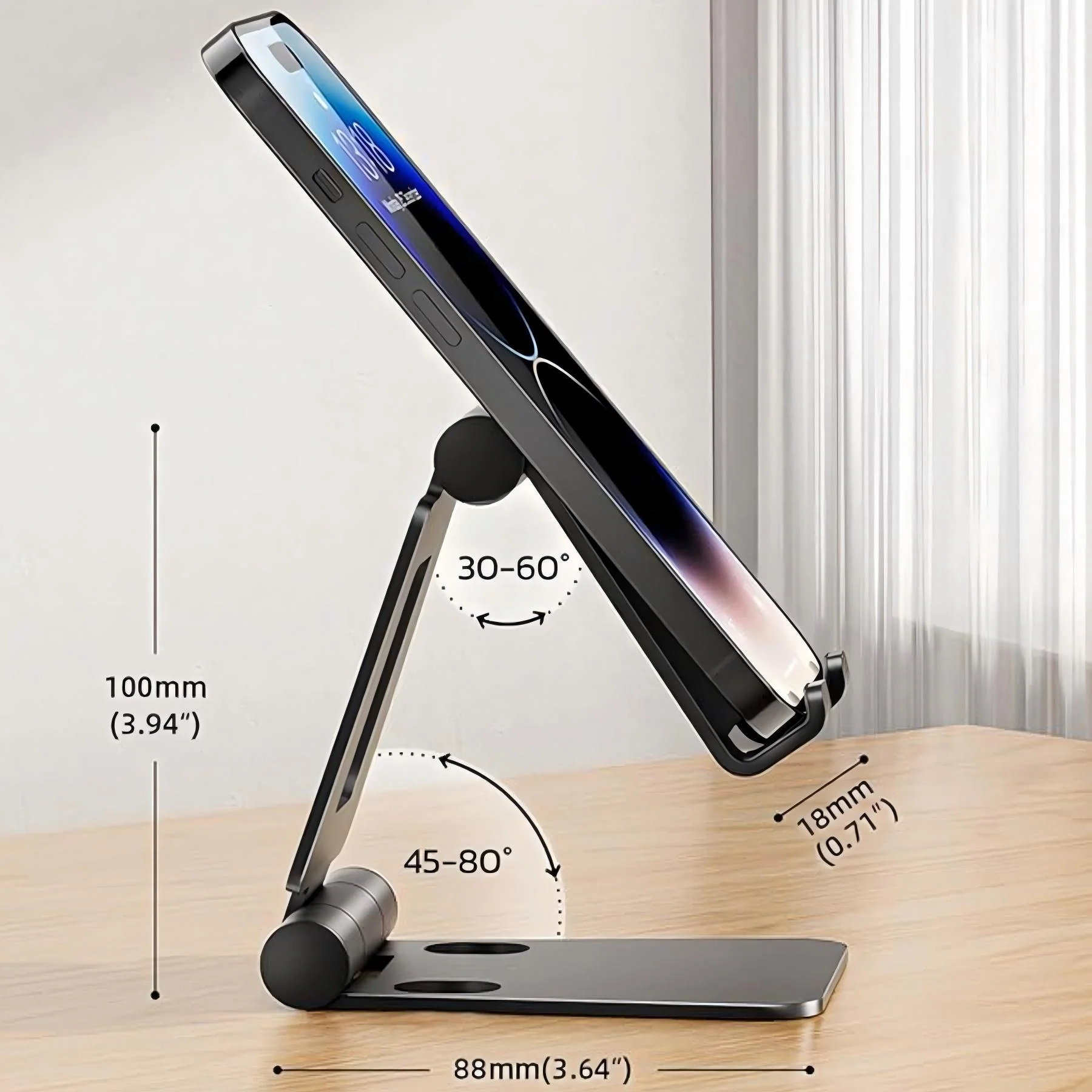 Adjustable Foldable Desktop Phone Stand