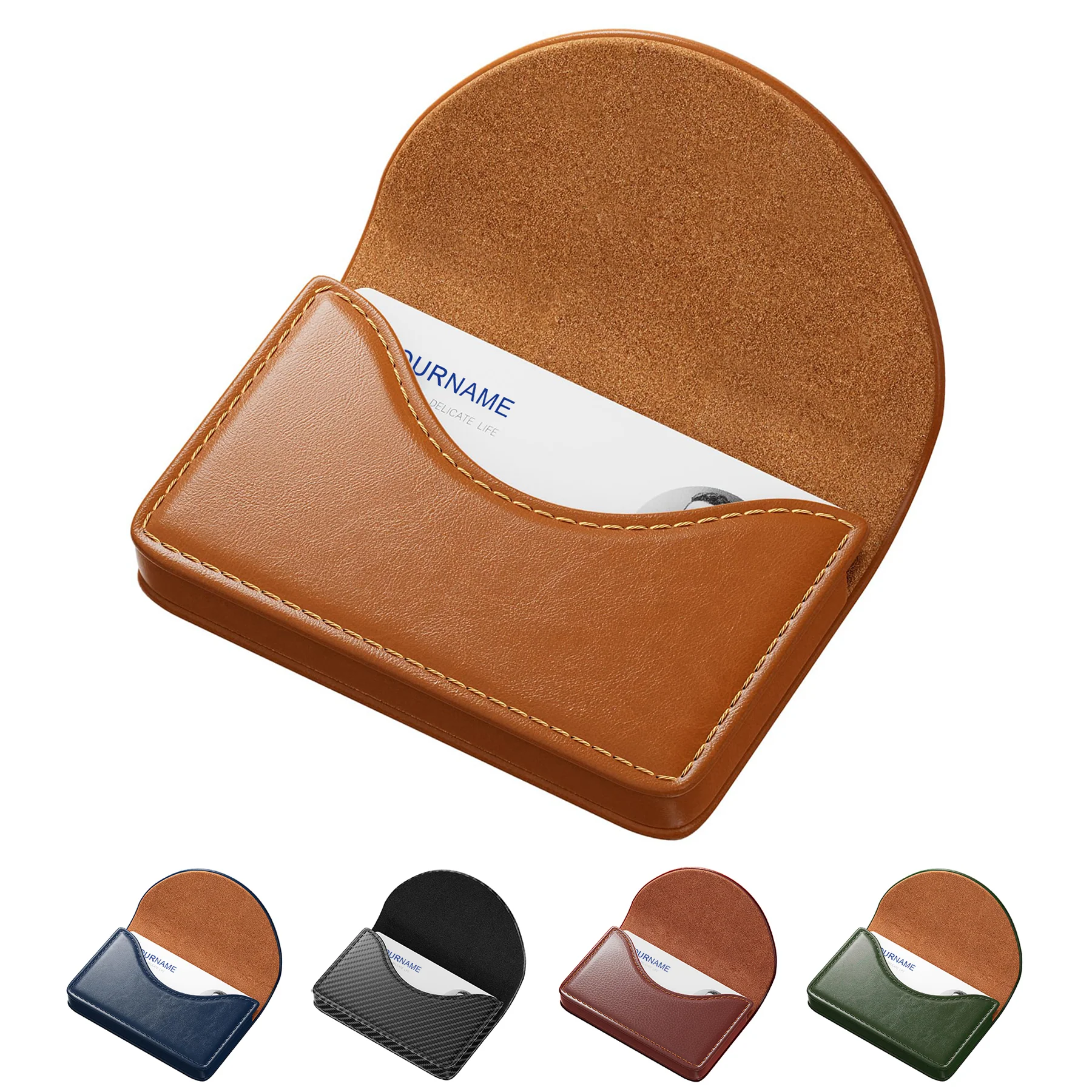 PU Leather Business Card Case Pocket
