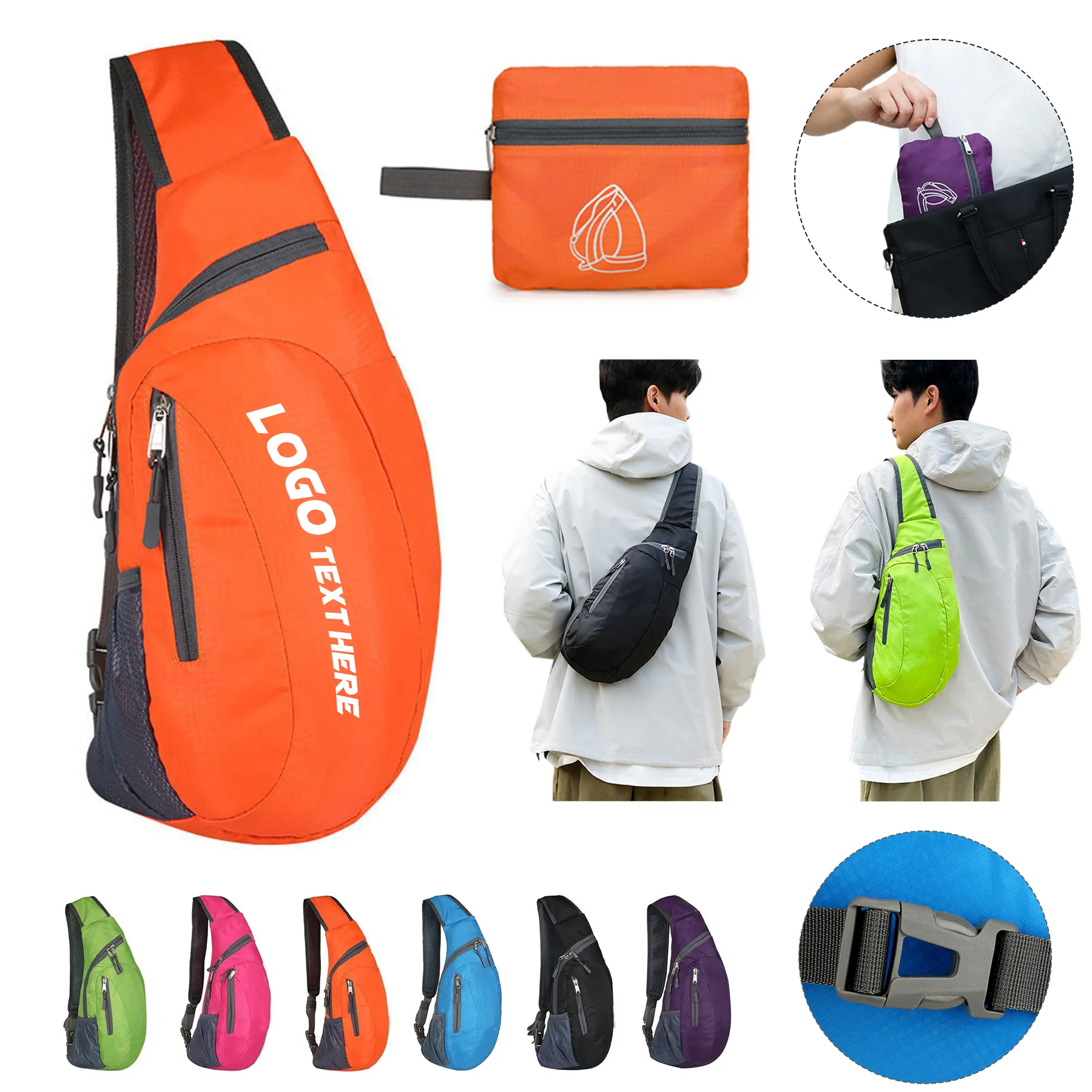 Foldable Crossbody Backpack