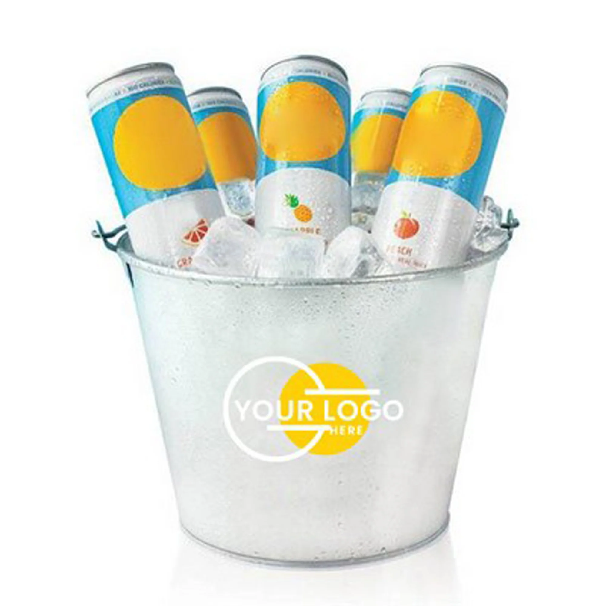 5-Quart Galvanized Pail Beer Ice Bucket With Handle