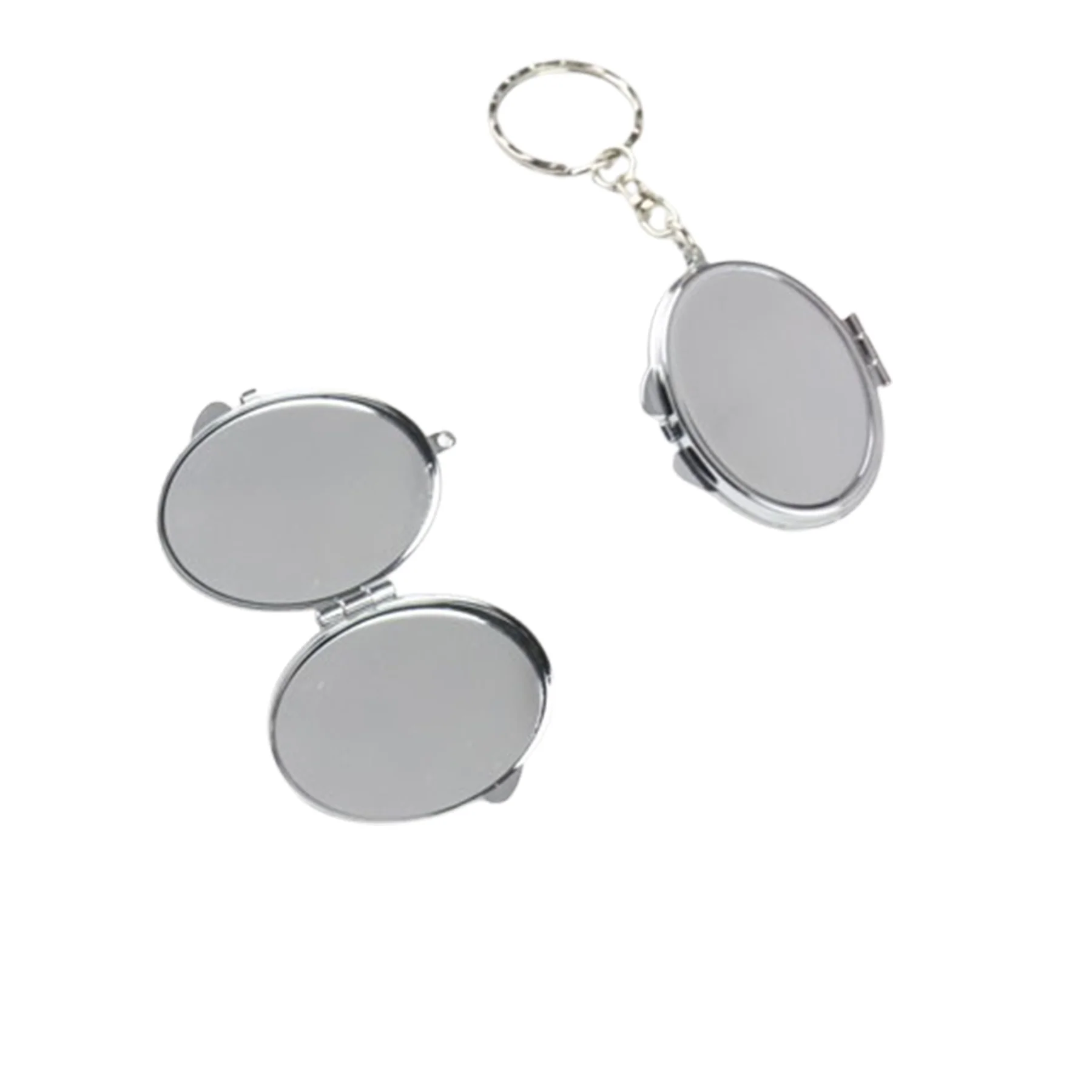 Full Color Folding Mirror Keychain Makeup Mirror W/ Keyring