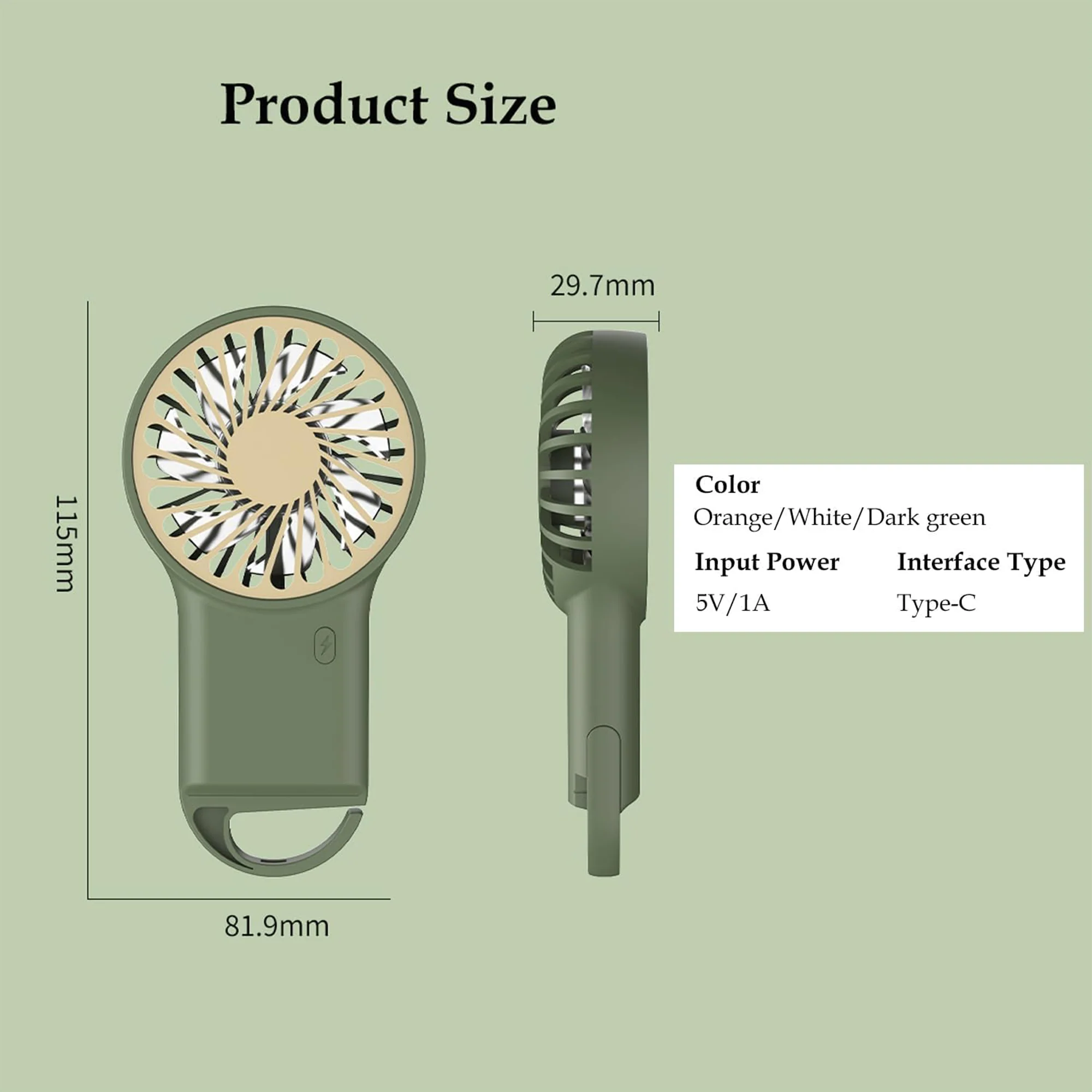 Hook Mini Portable Fan