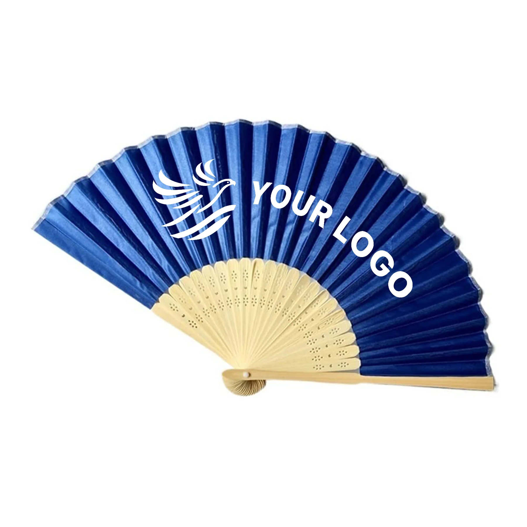 Custom Handheld Bamboo Cloth Foldable Fan
