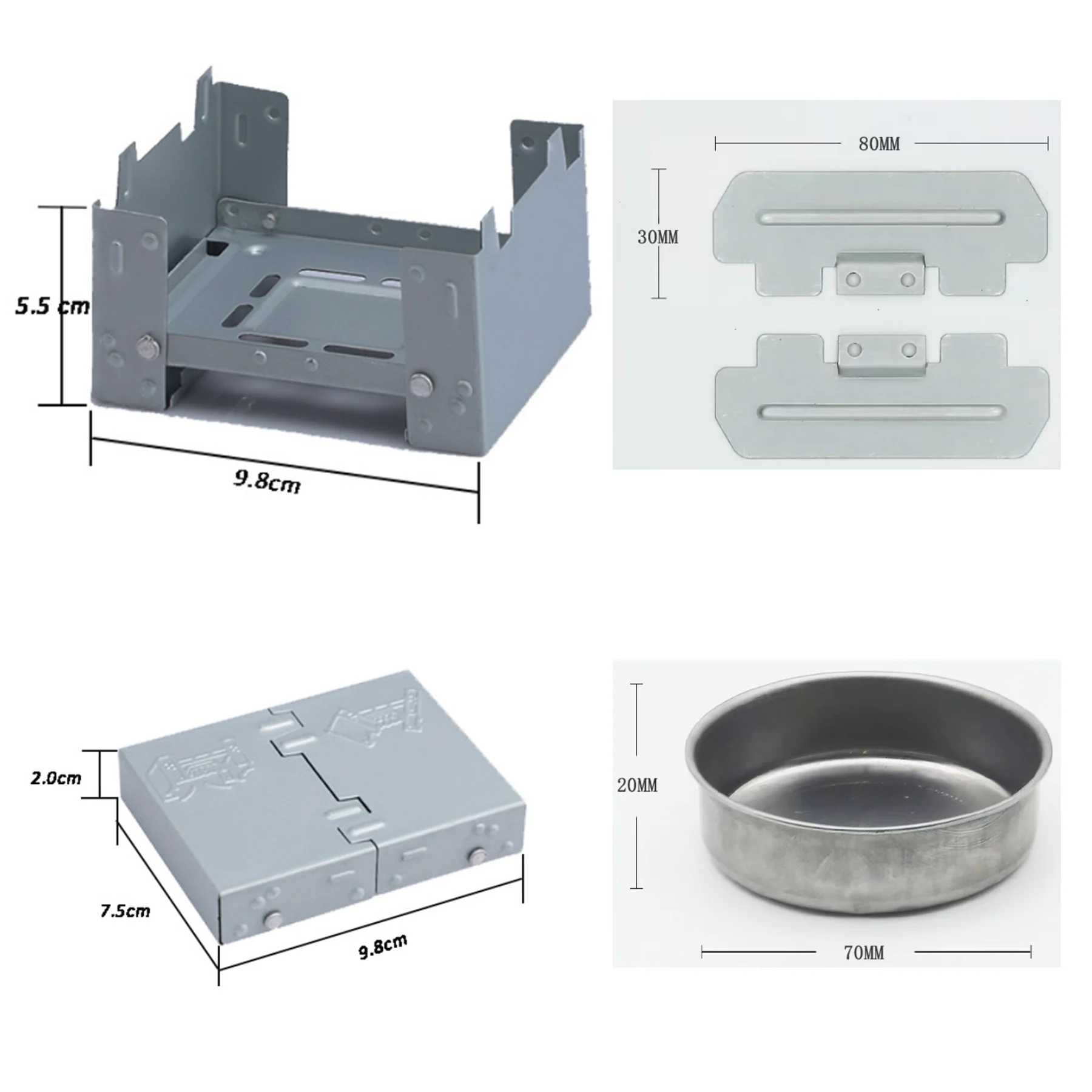 Folding Mini Solid Alcohol Stove Pocket Stove For Camping