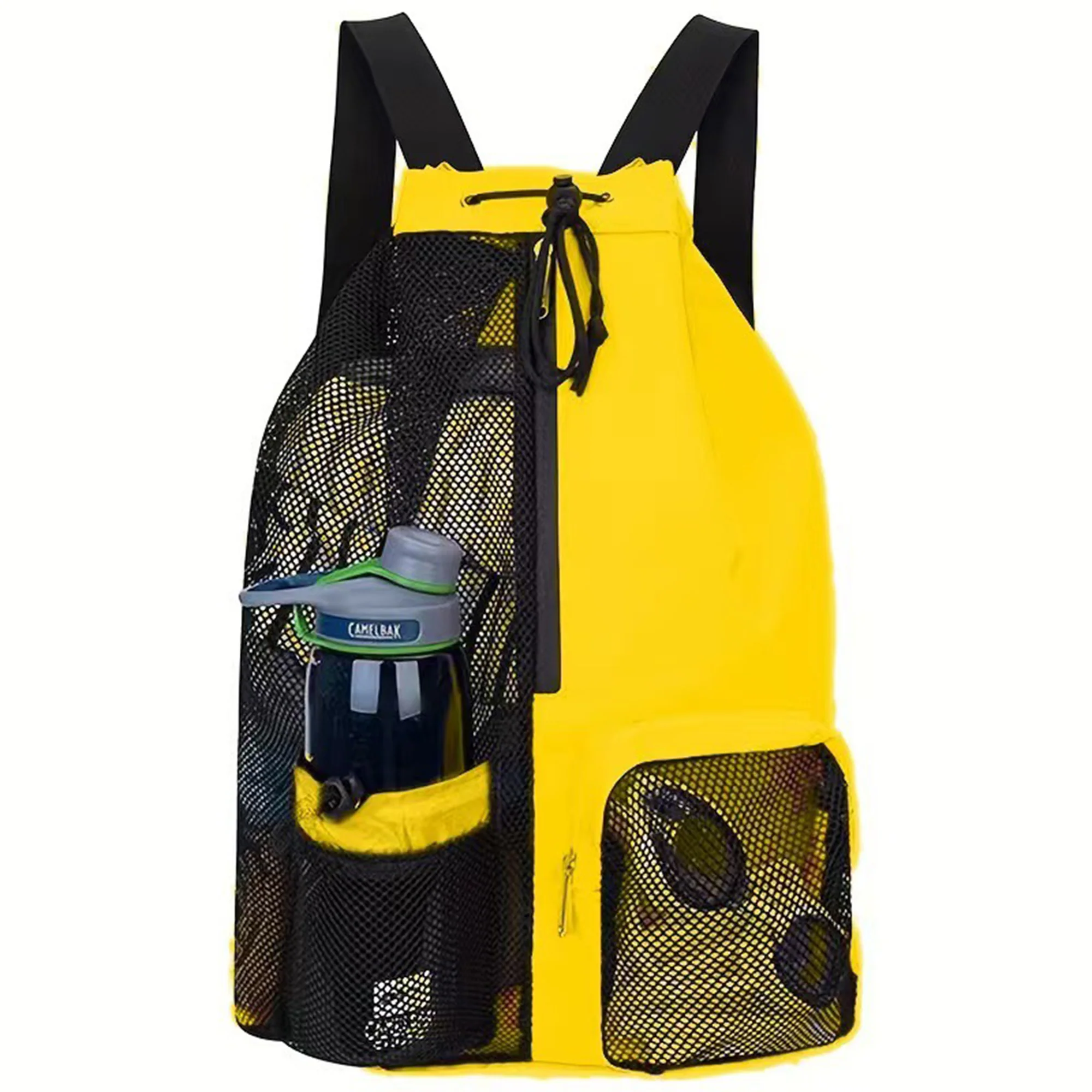 Swim Bag Mesh Drawstring Backpack