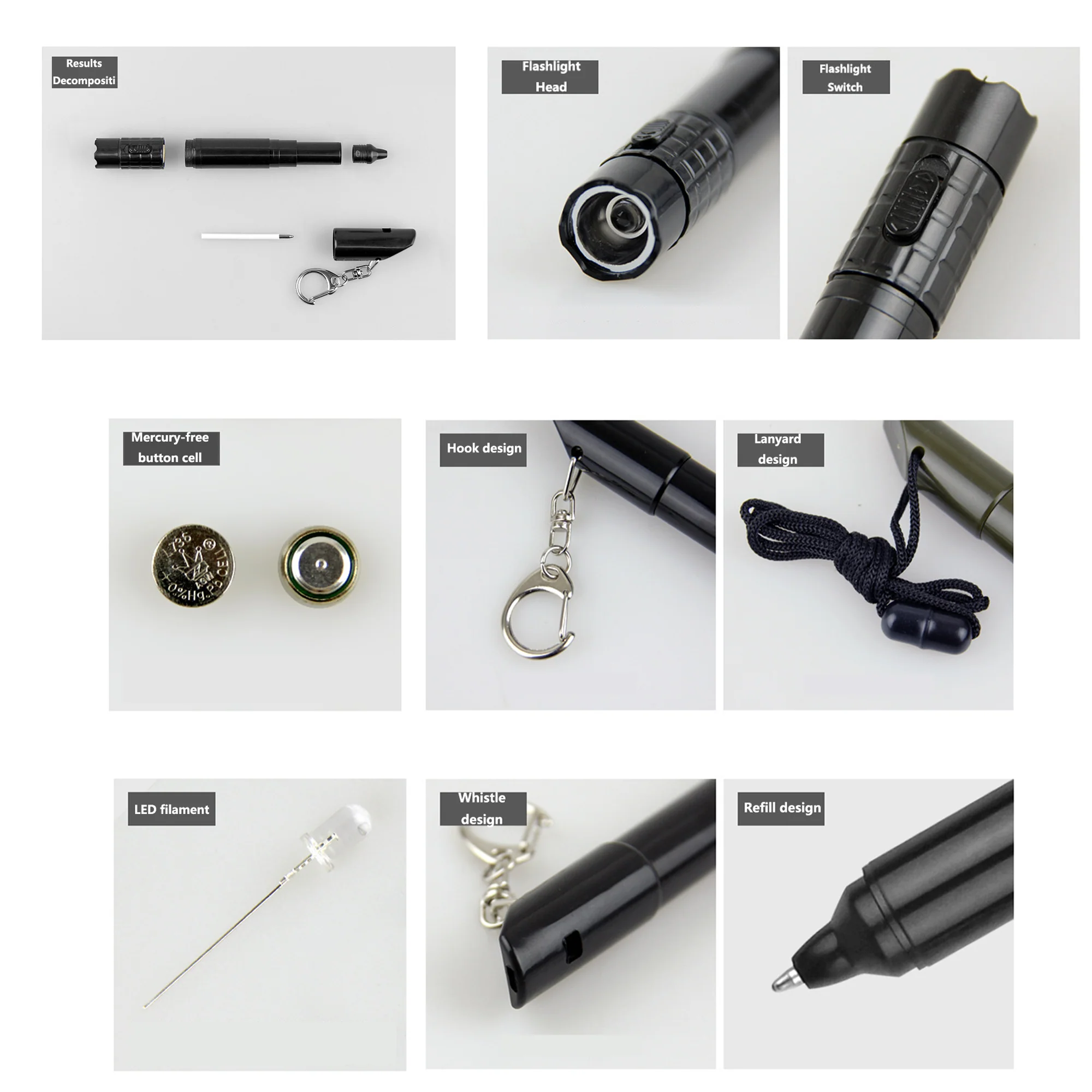 3-in-1 Whistle Pen Light