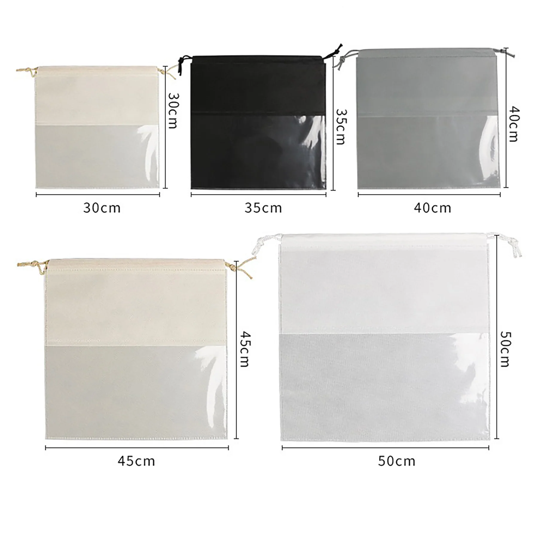 Shoe Bags Non-Woven Drawstring Shoes Organizers Set Of 5