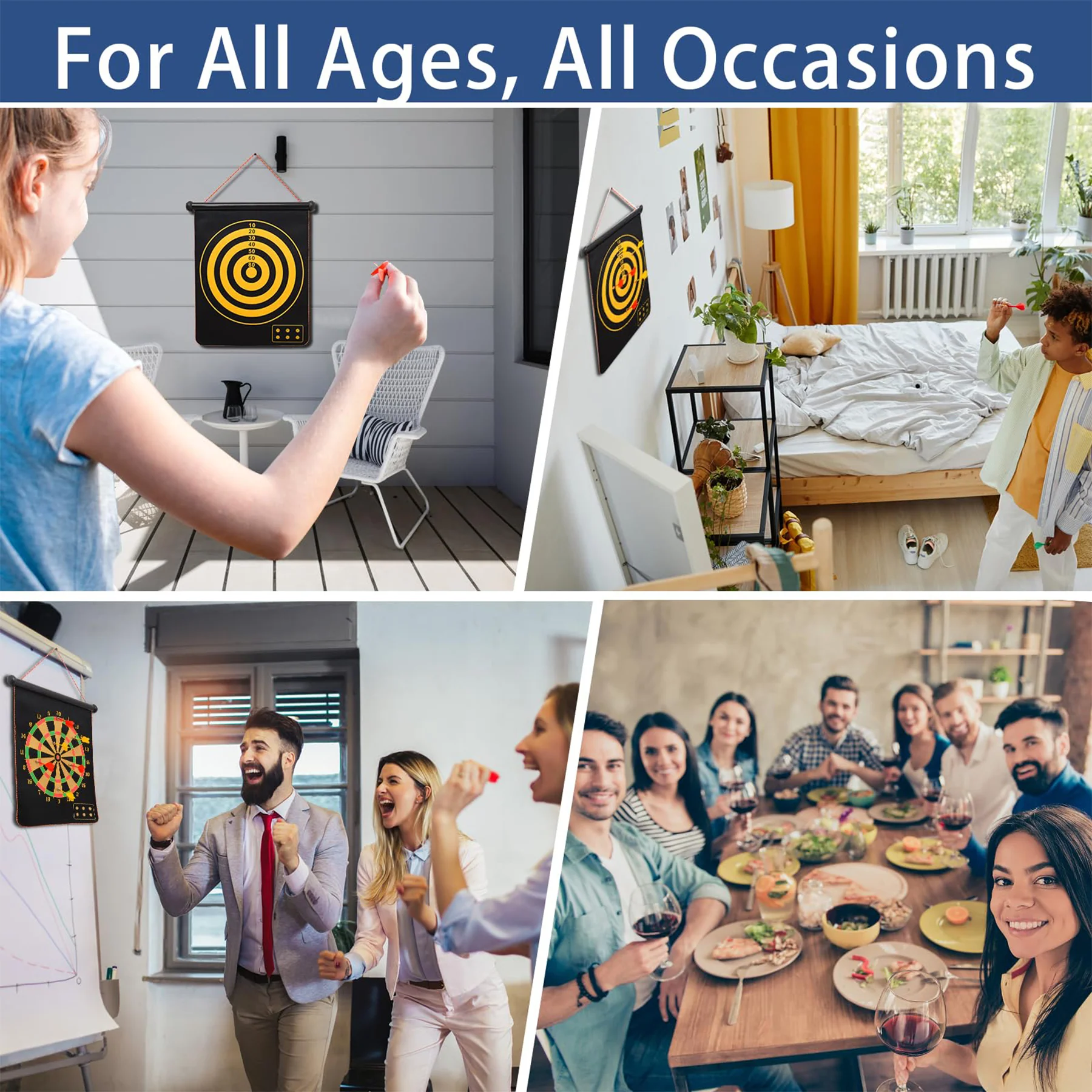 Double-sided Magnetic Dart Board For Kids And Adults