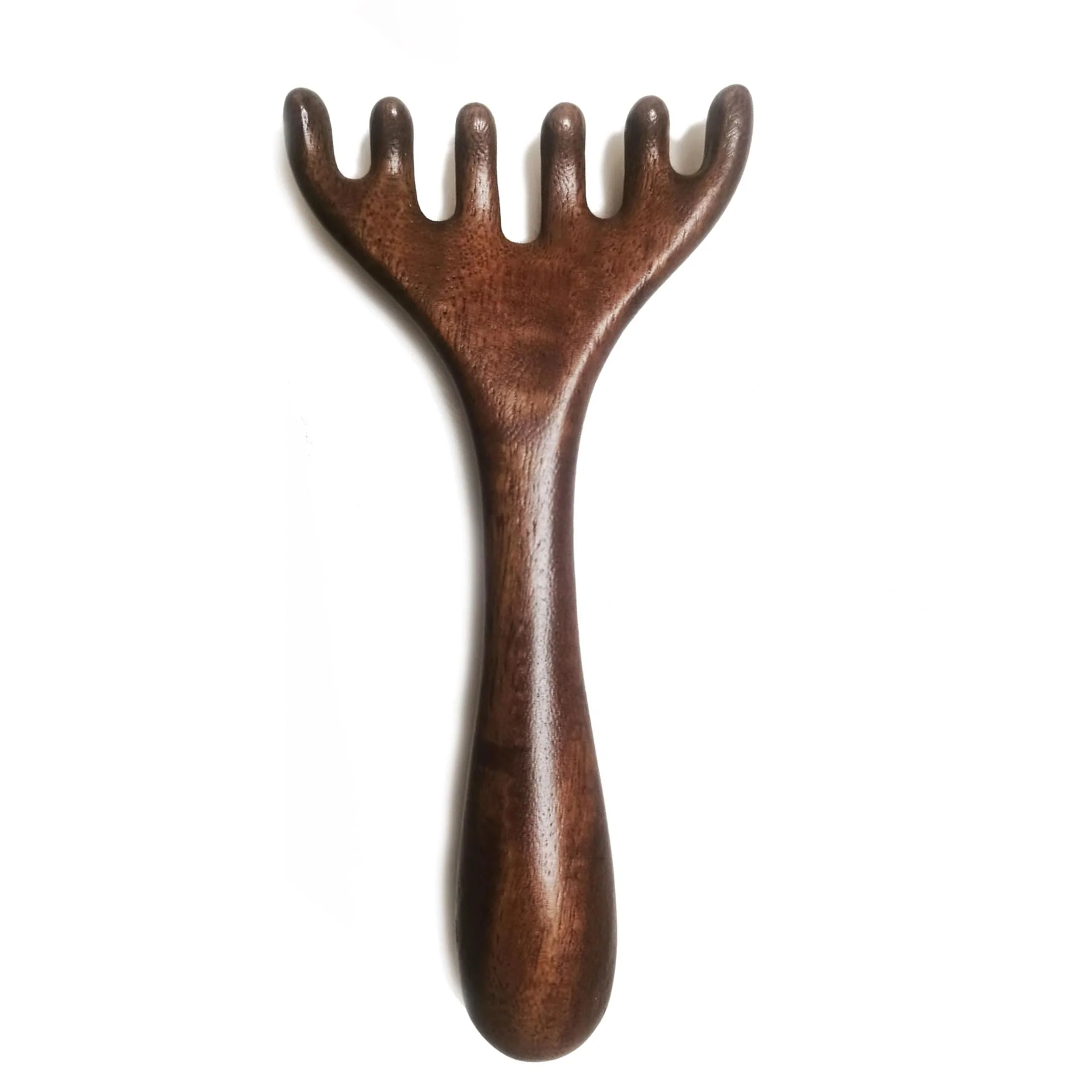 Portable Wooden Head Massage Scratcher Comb