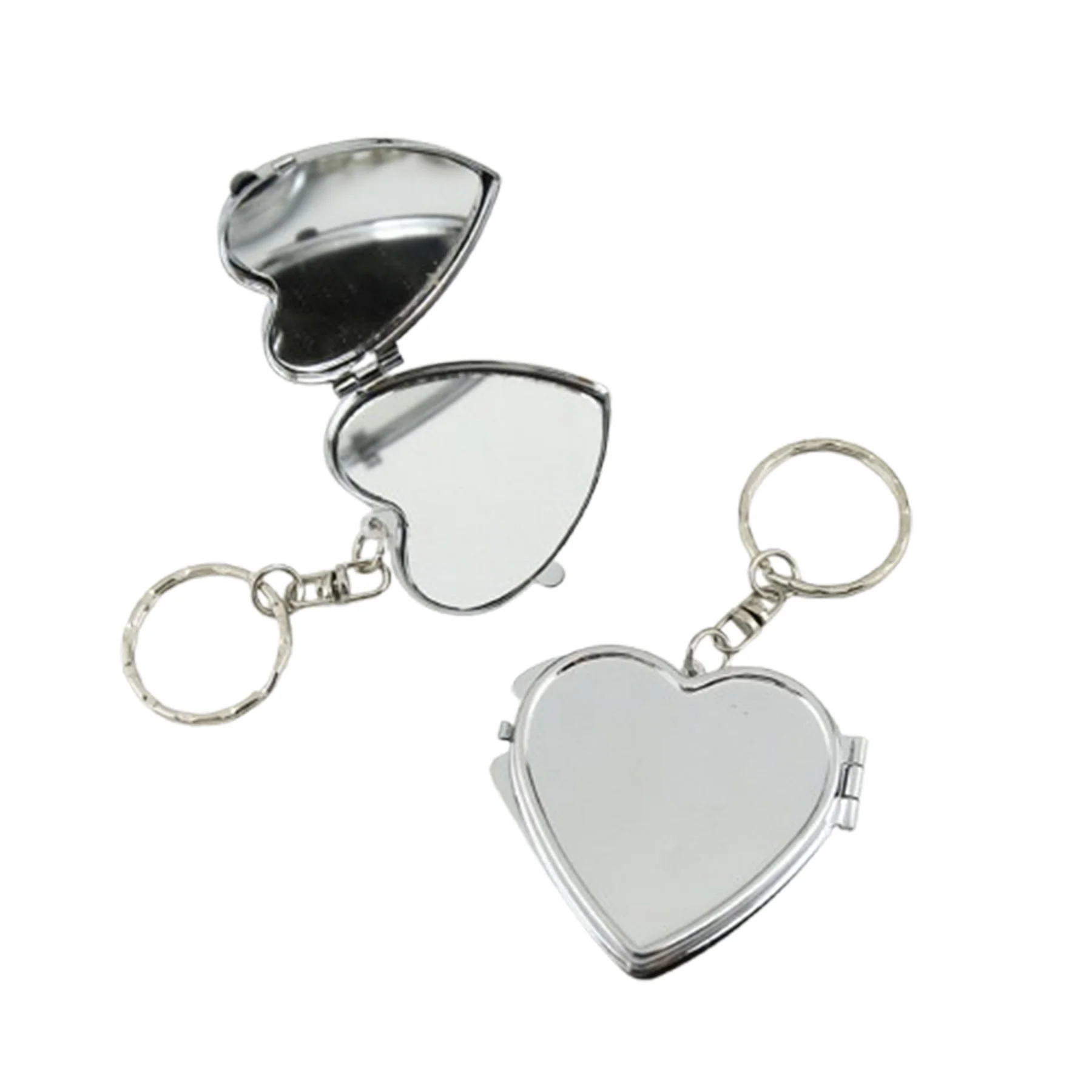 Full Color Folding Mirror Keychain Makeup Mirror W/ Keyring
