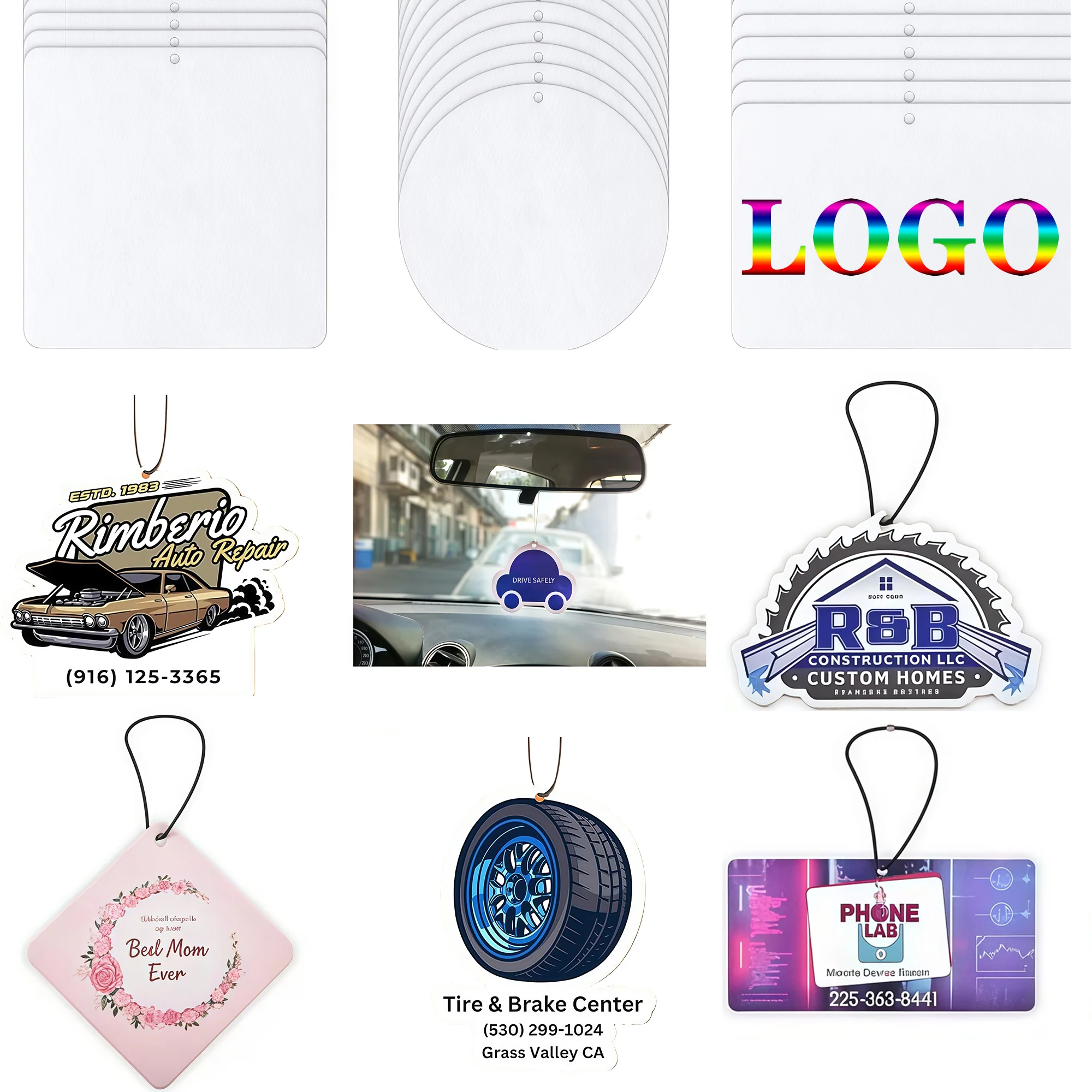 Custom Shape Perfume Car Air Freshener-Full Color