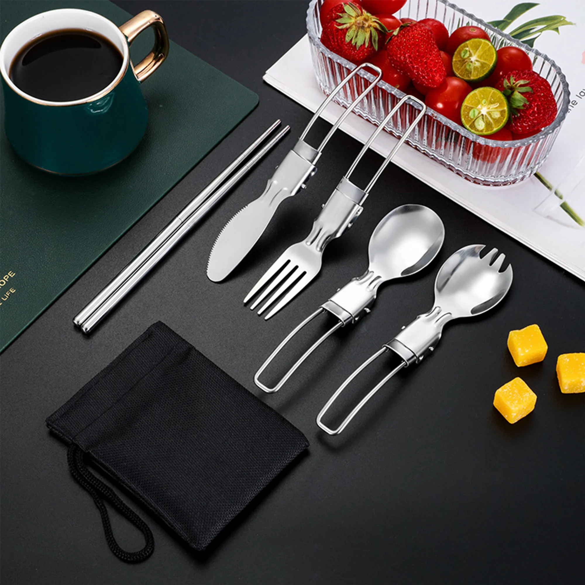 Foldable Camping Utensil Set(5 Piece Set)