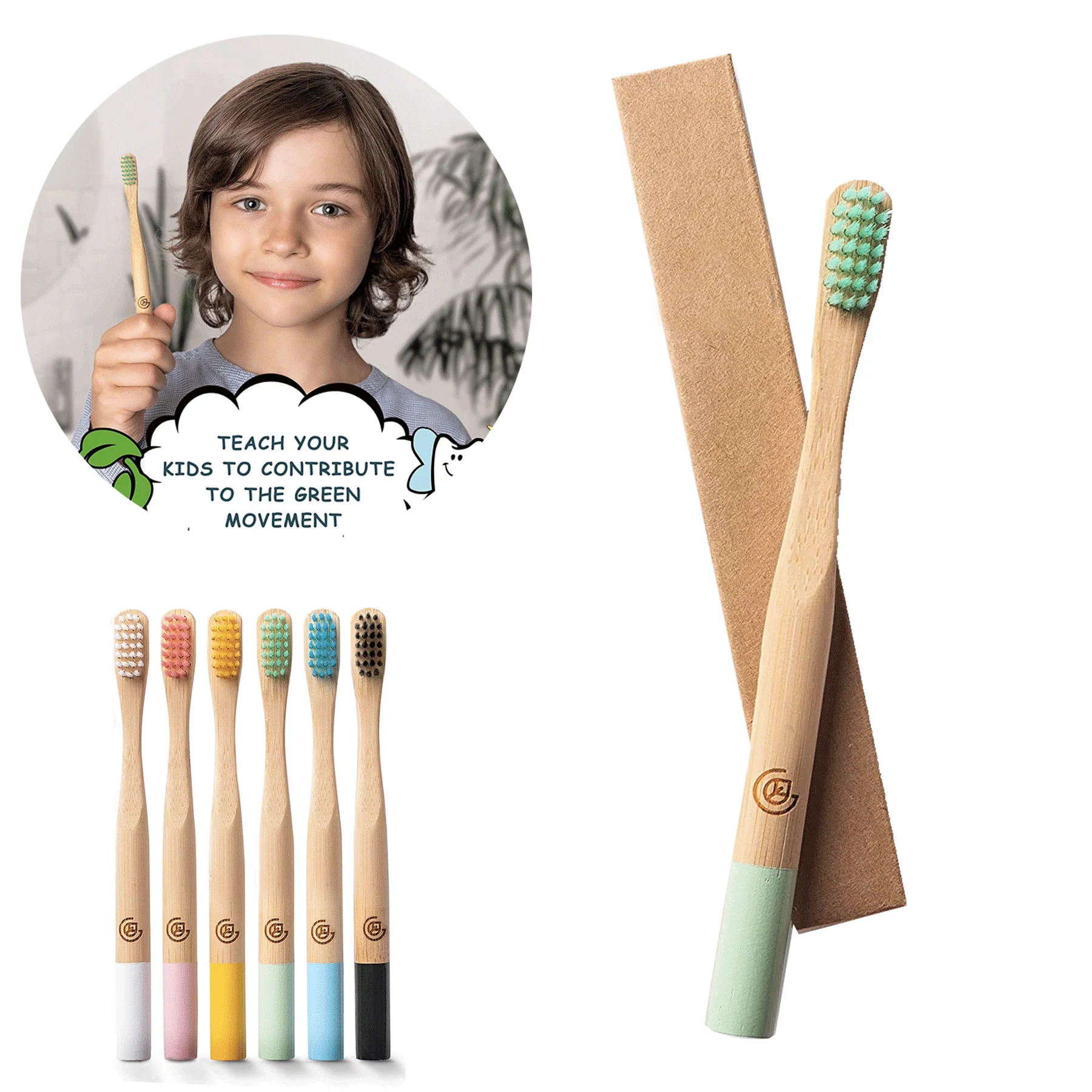 Kids Bamboo Toothbrushes