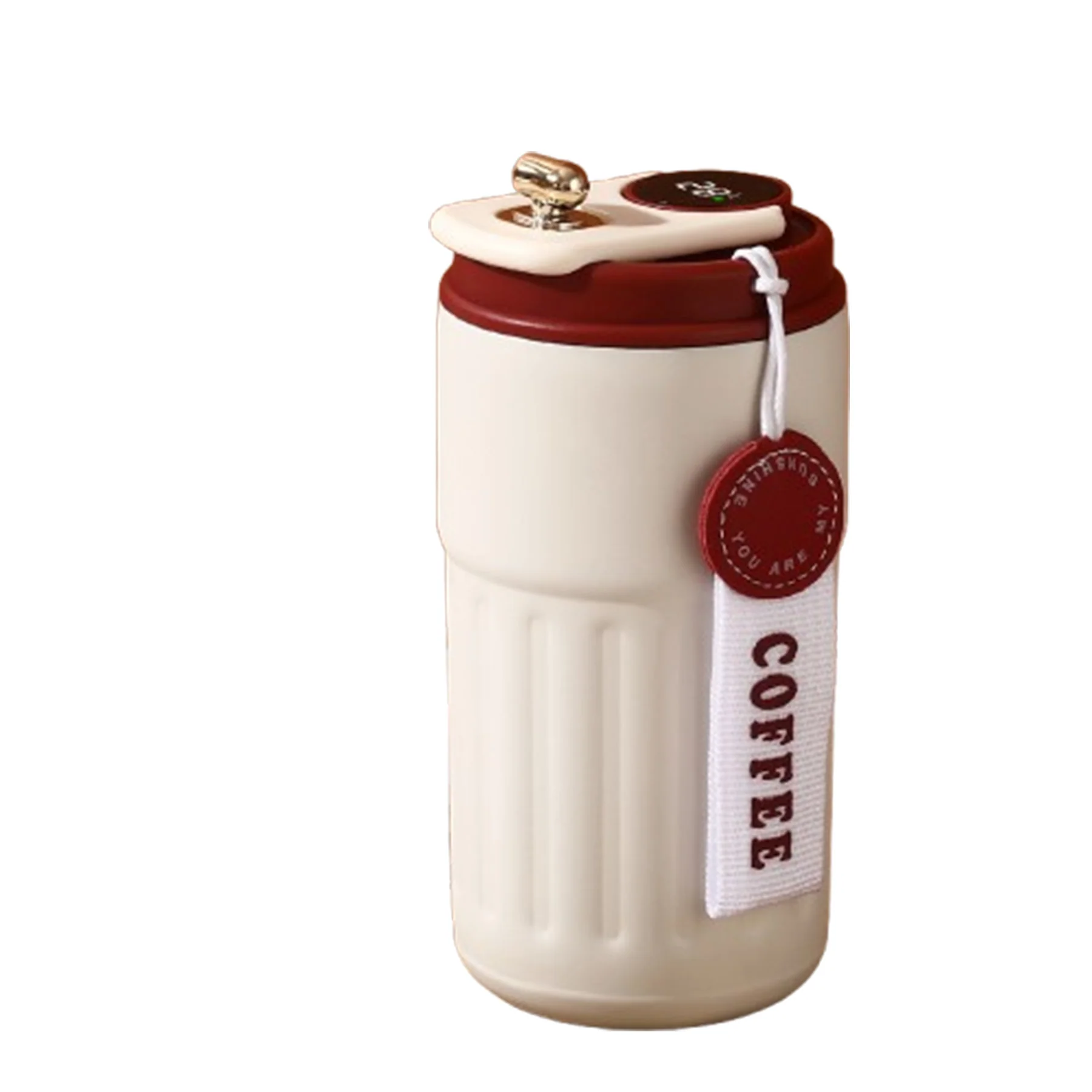 Portable Mug Vacuum Coffee Bottle With Temperature Display