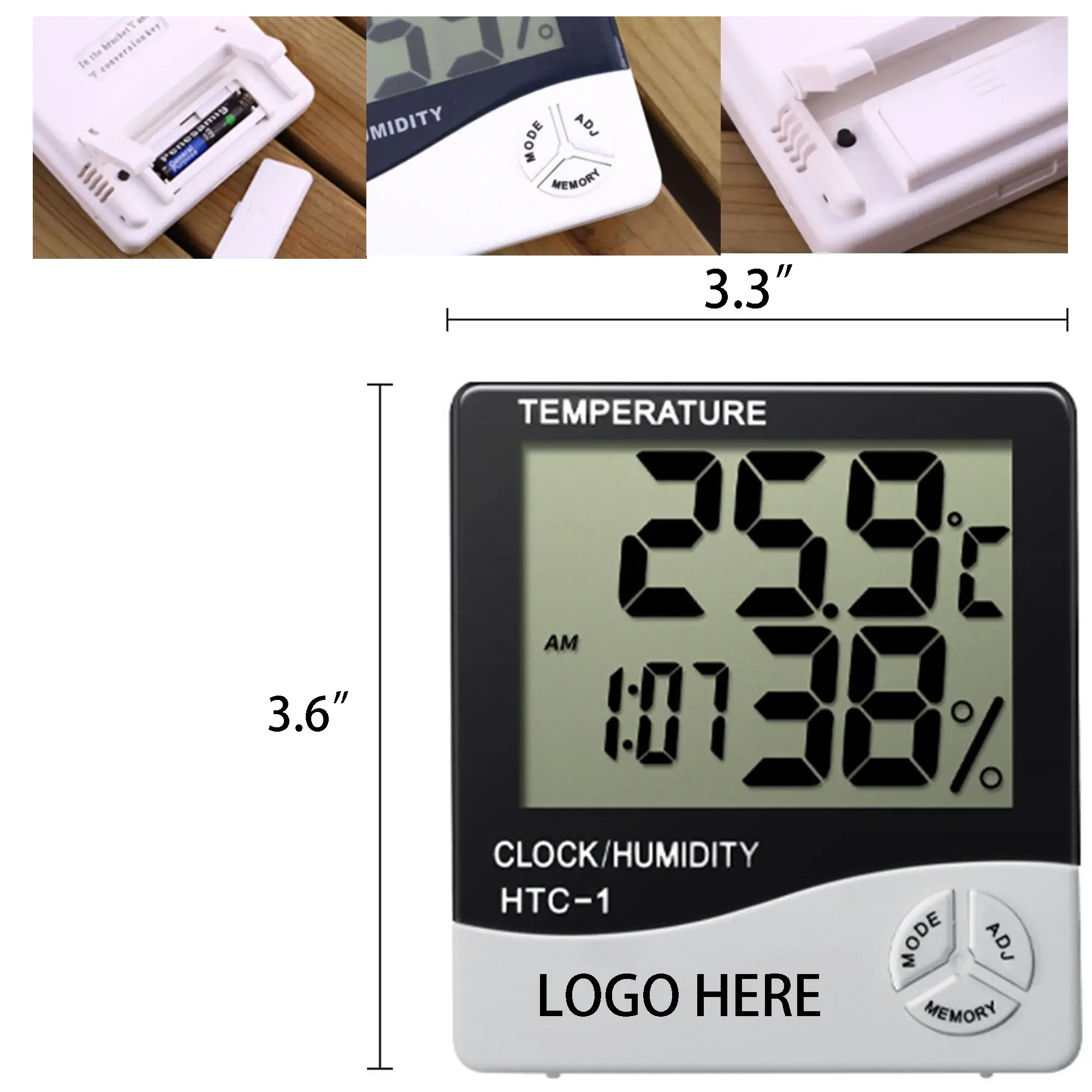 Digital Thermometer Hygrometer & Time Display