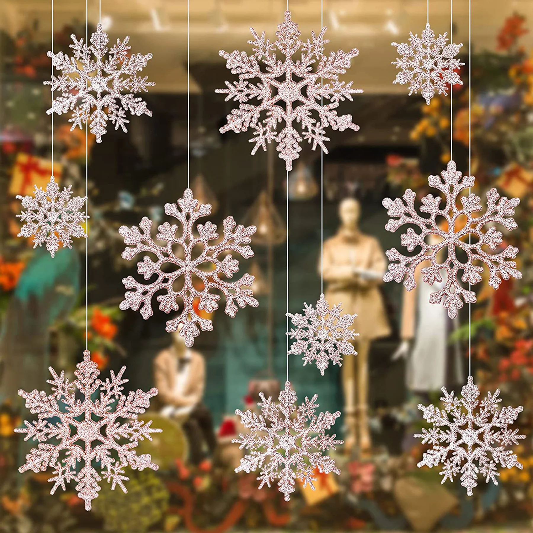 36Pcs Christmas Snowflake Ornaments