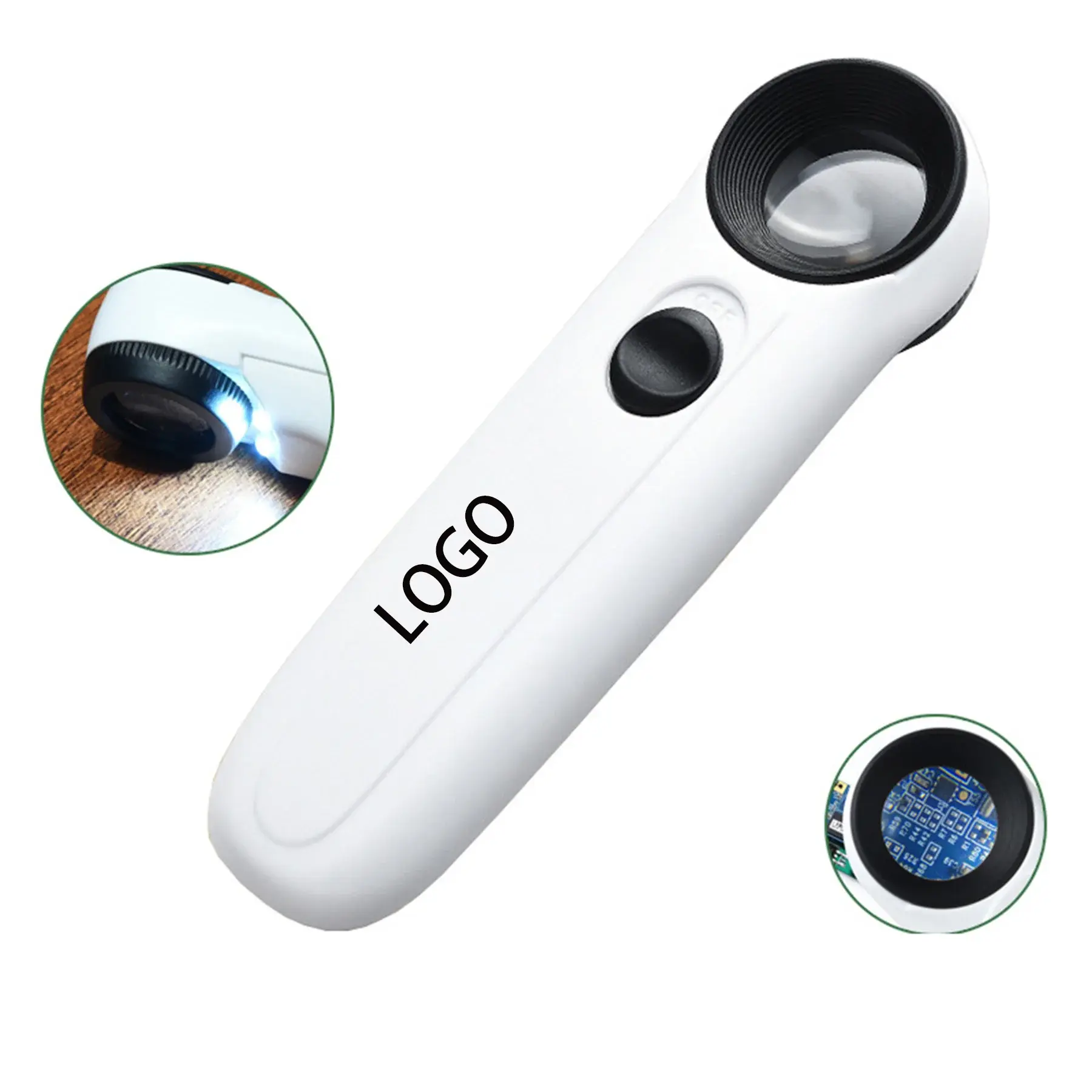 40X Portable Handheld Magnifier With 2 LED Lights
