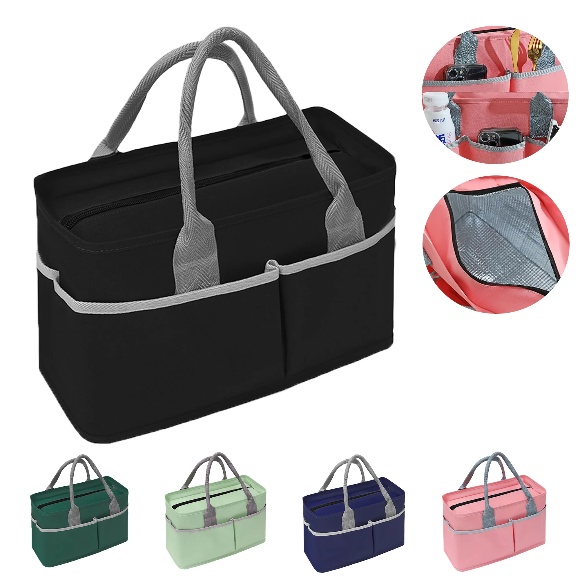 Large Capacity Insulated Lunch Bag