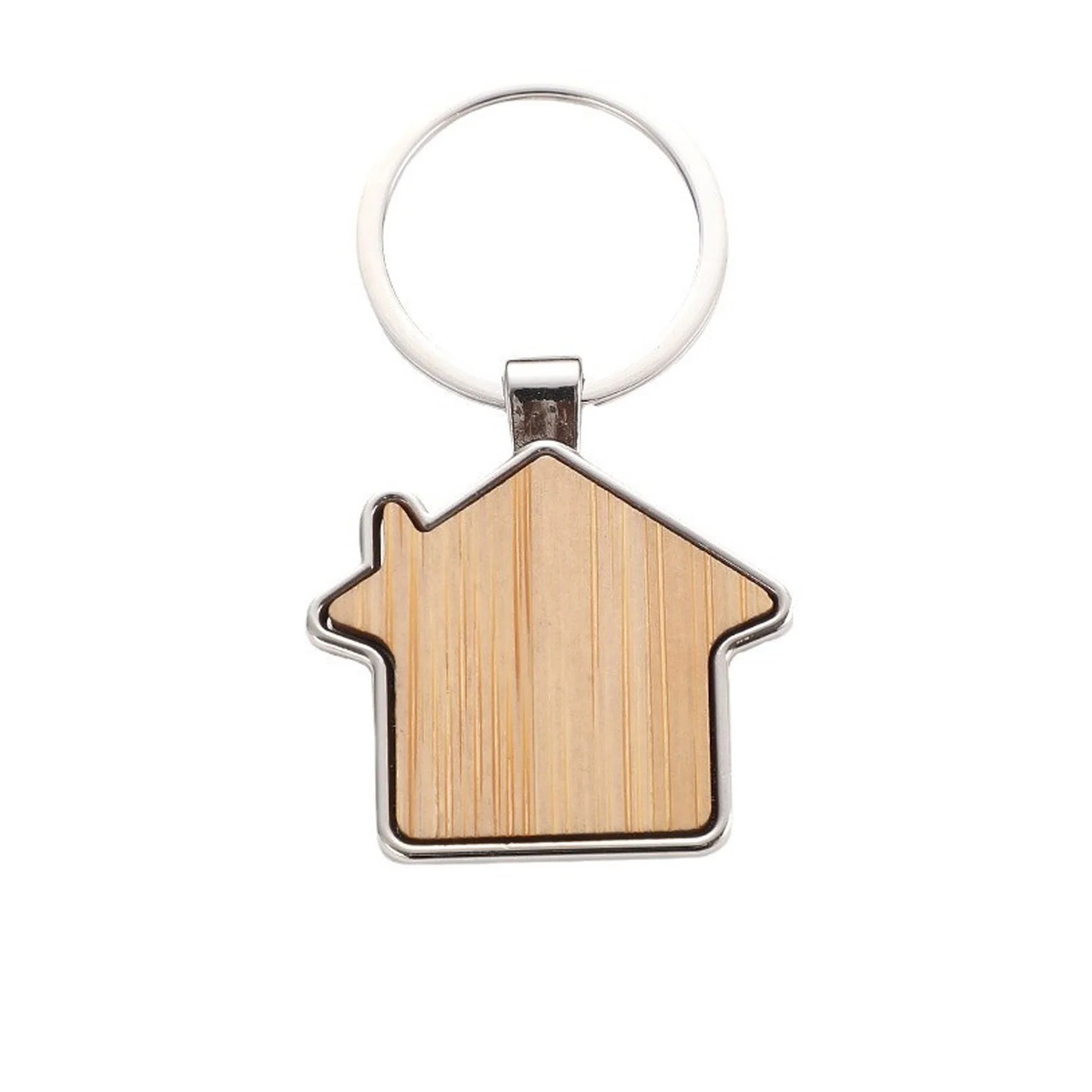 Bamboo-Metal Keychain