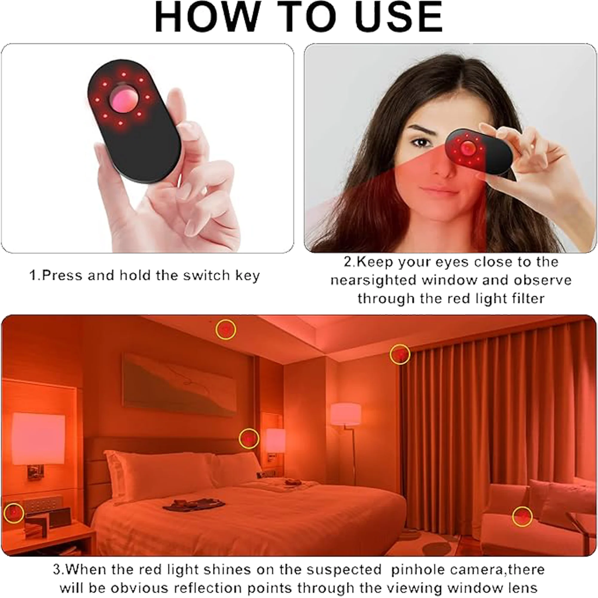 Mini Anti Sneak Photo Hotels Hidden Camera Detector
