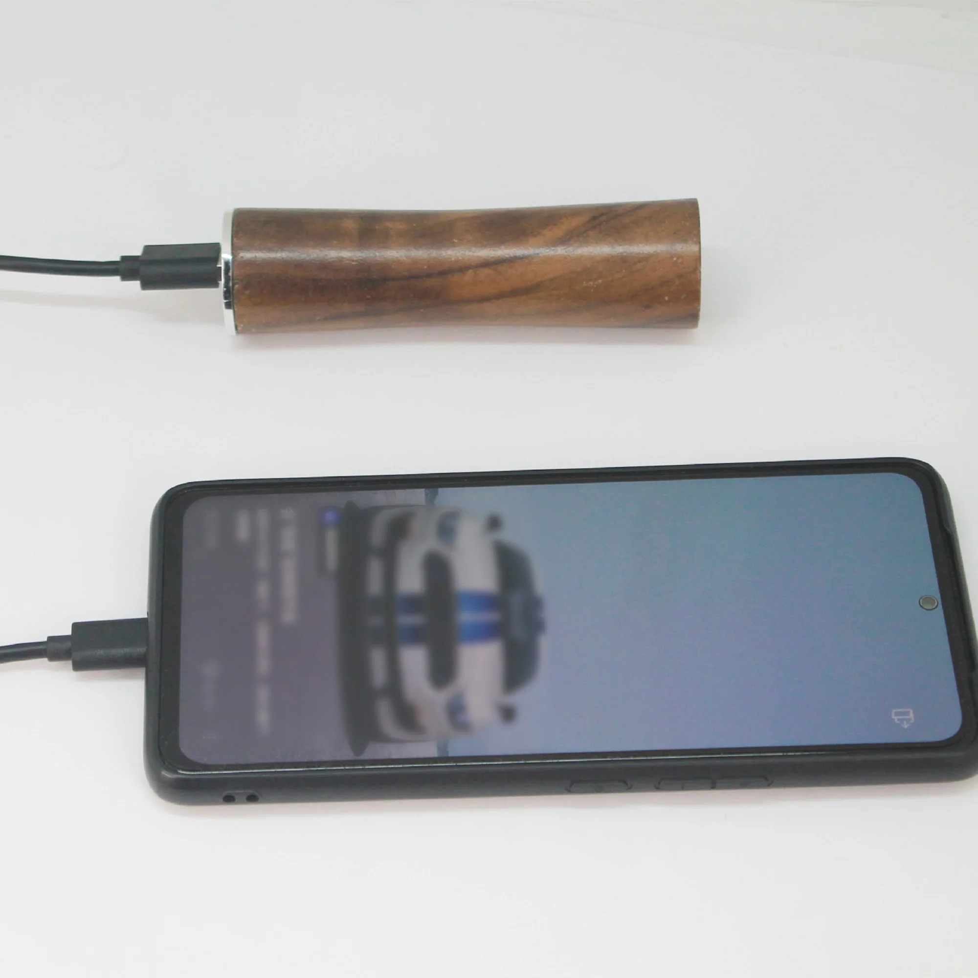 Bamboo Wood Round Tube Power Bank