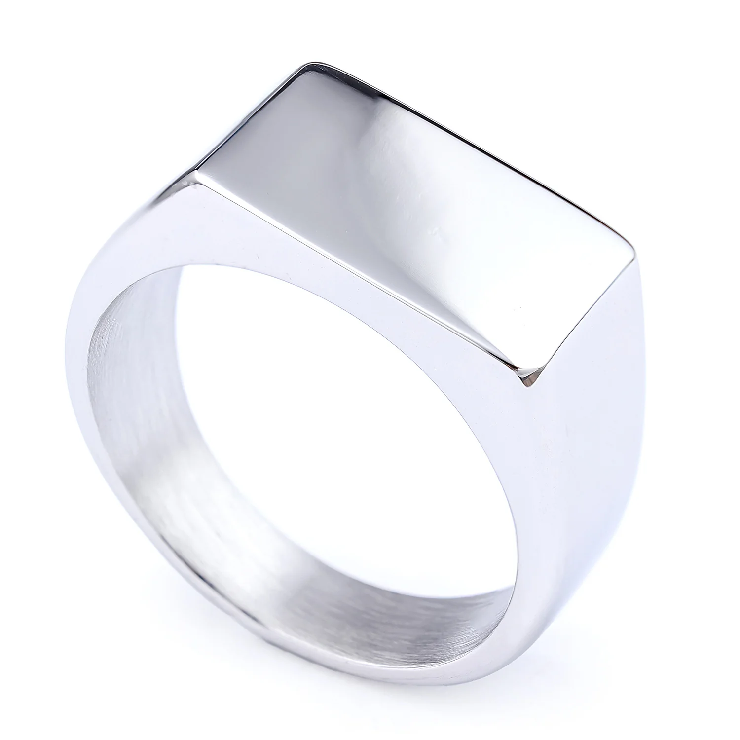 Rectangular Titanium Steel Ring