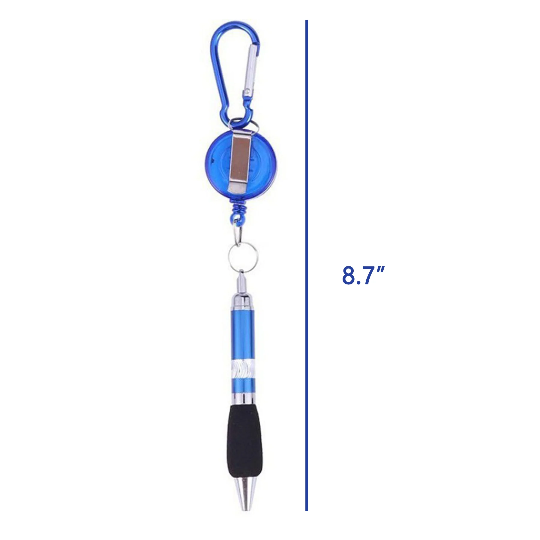 Carabiner Retractable Badge Reel With Pen