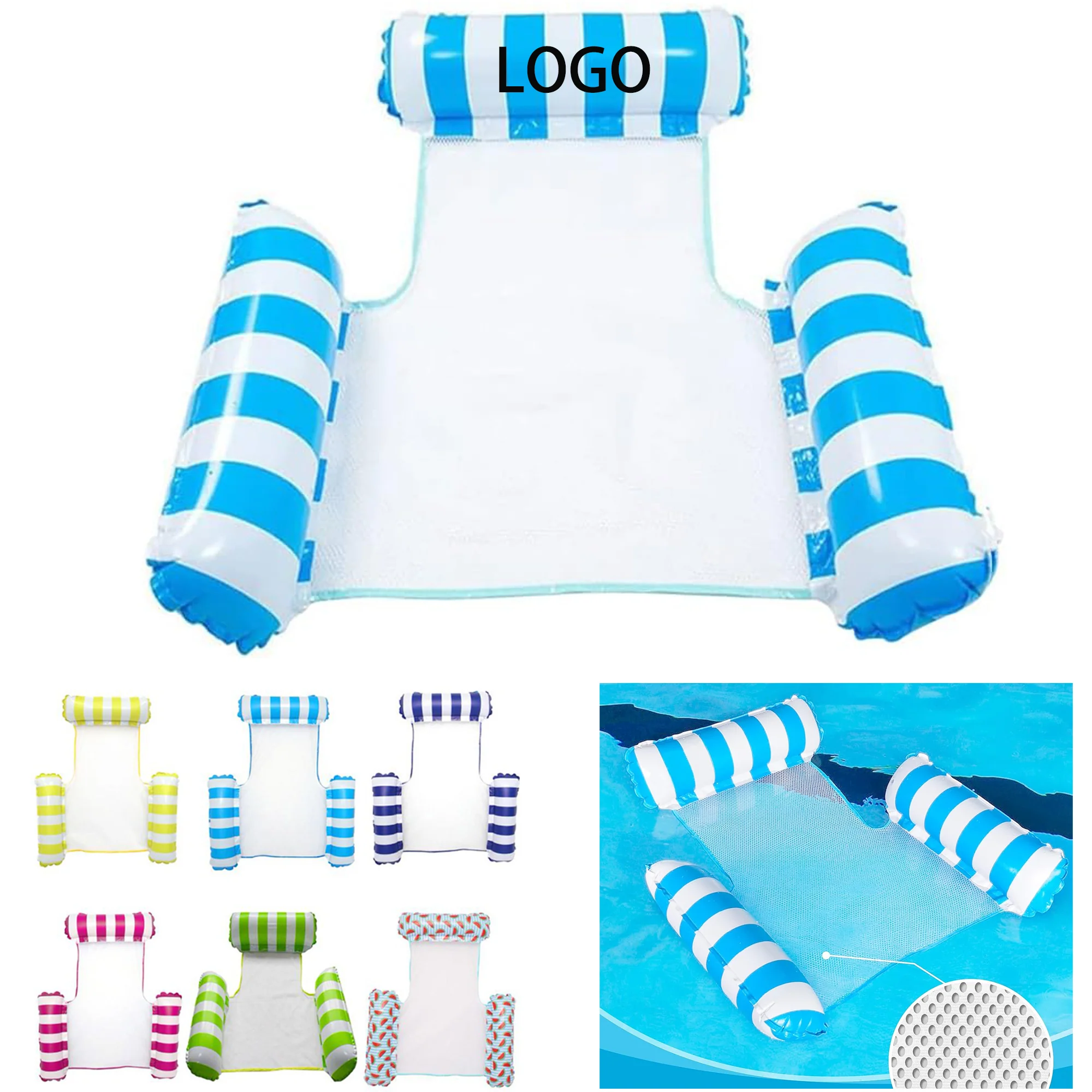 Portable Pool Toy Inflatable Water Float Hammock Lounger