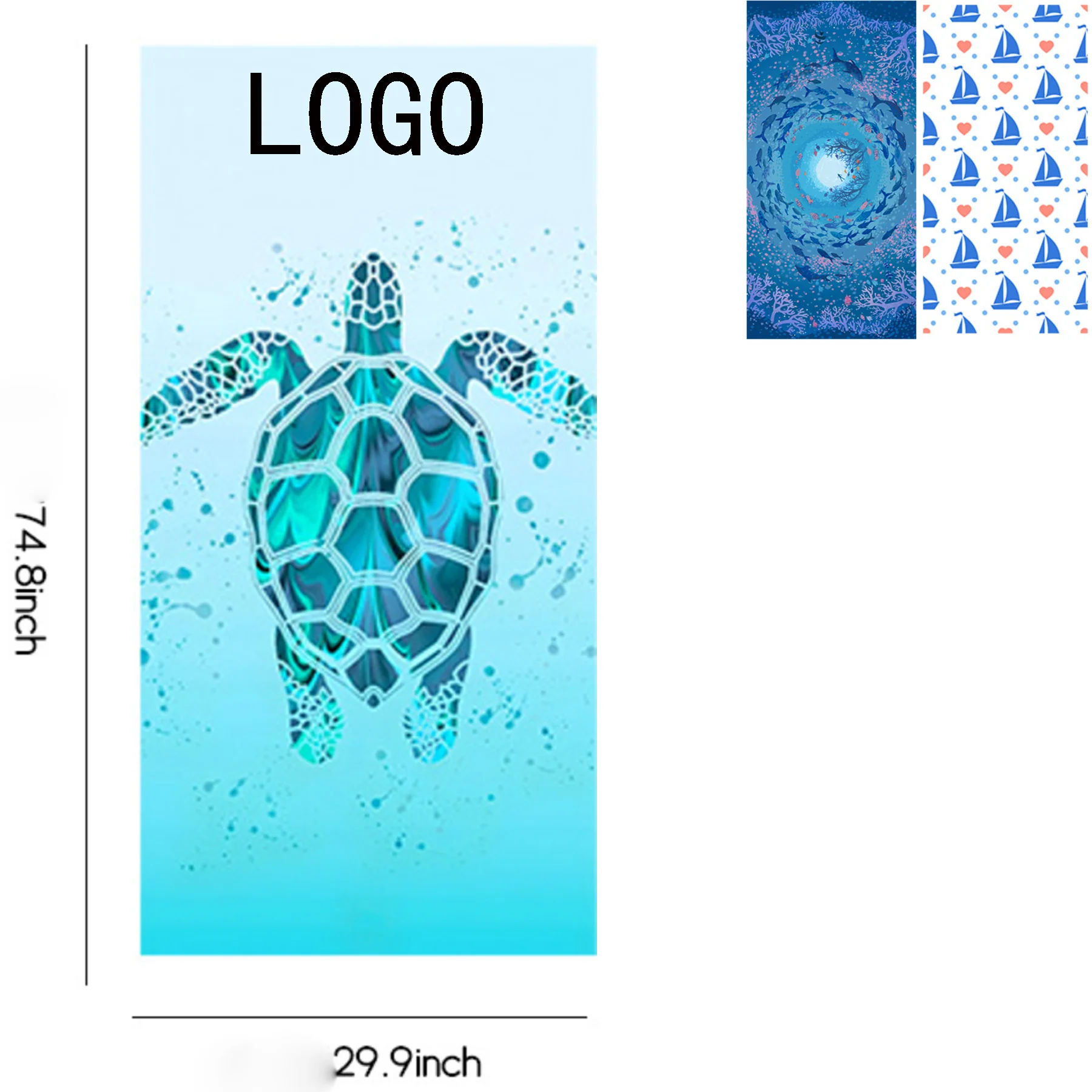 Magnetic Quick-Dry Microfiber Beach Towel