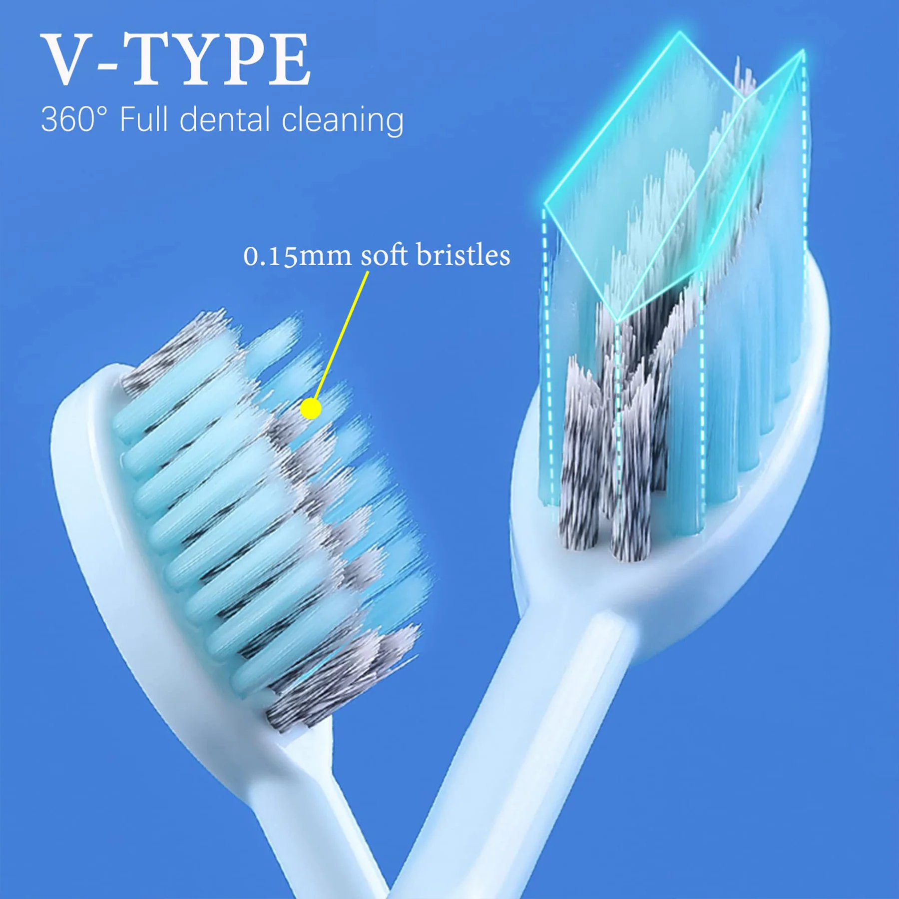 3-In-1 Portable Folding Travel Soft Bristle Toothbrush Set