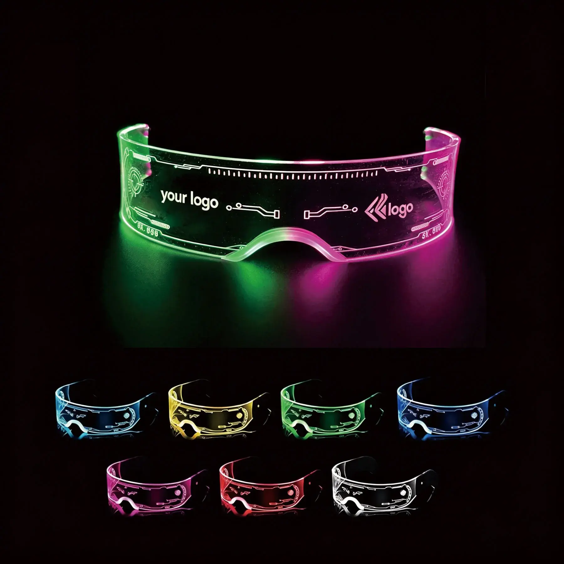 Futuristic LED Light Up Glasses
