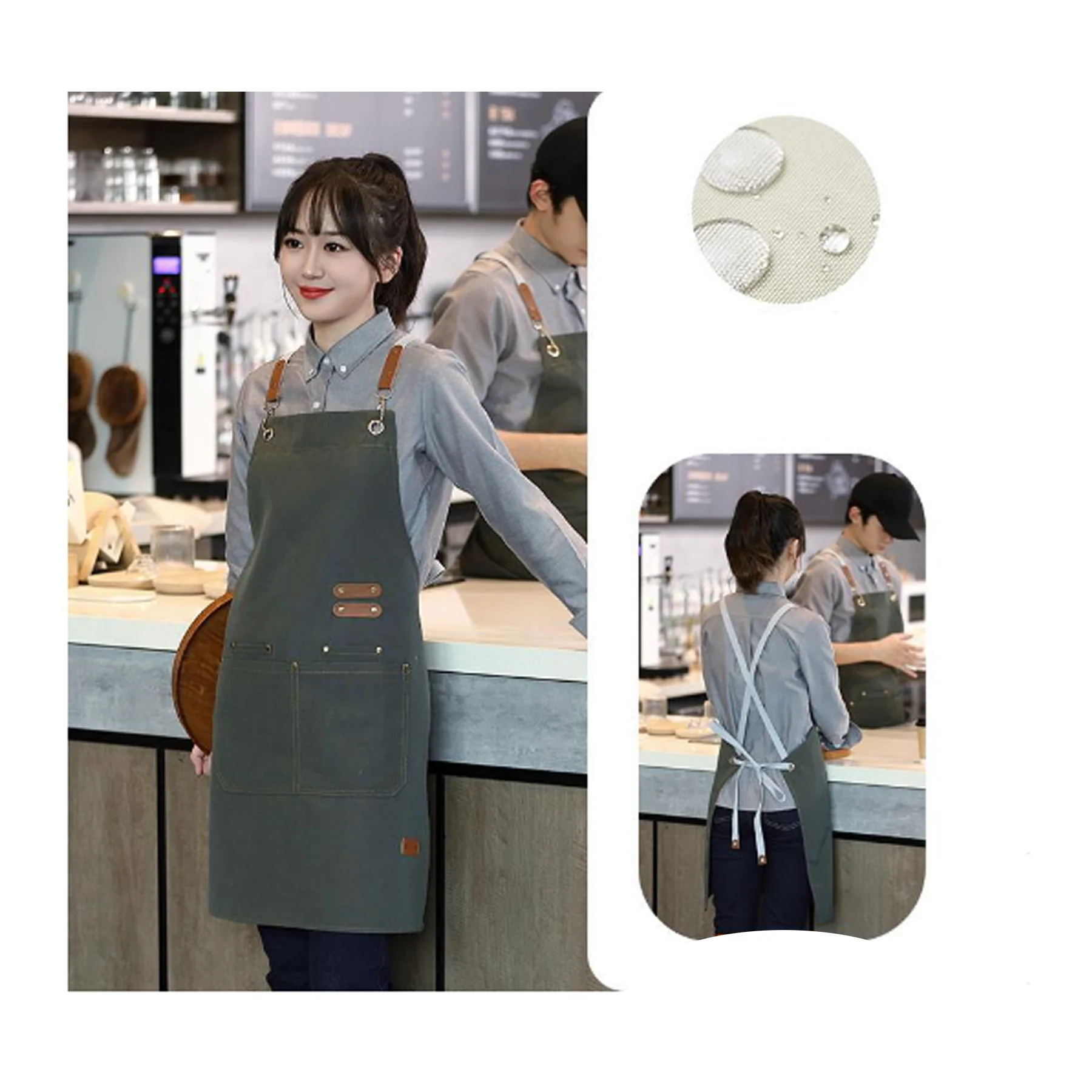 Canvas Work Apron With Pockets