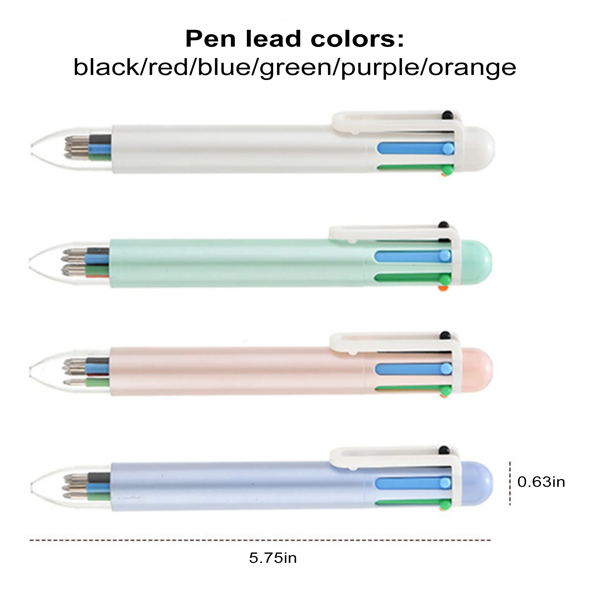 6-Color Push-Button Ballpoint Pen