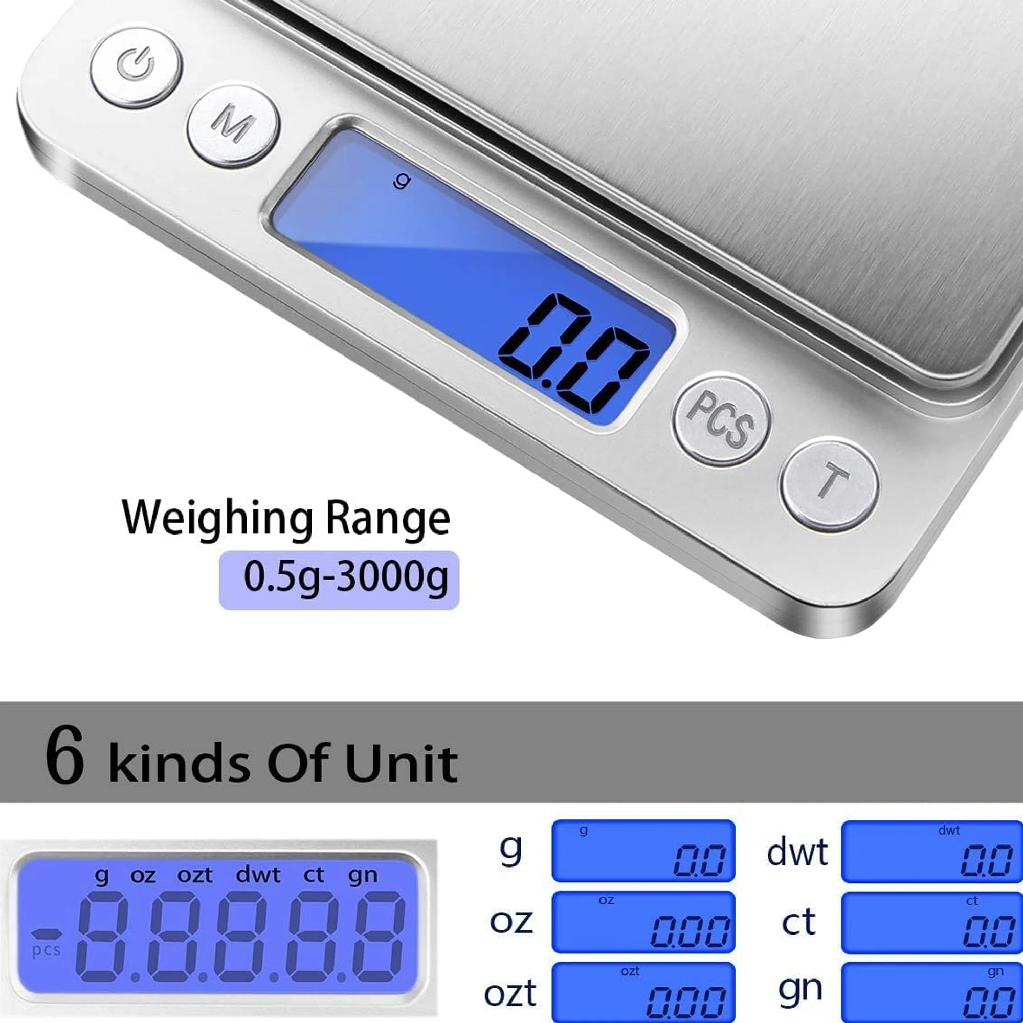 Easy Measure Digital Kitchen Scale With Food Tray