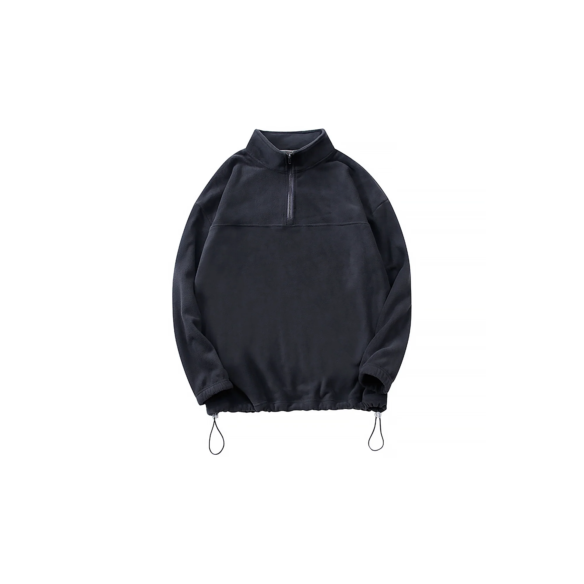 Double-Sided Fleece Drawstring Half-Zipper Sweatshirt