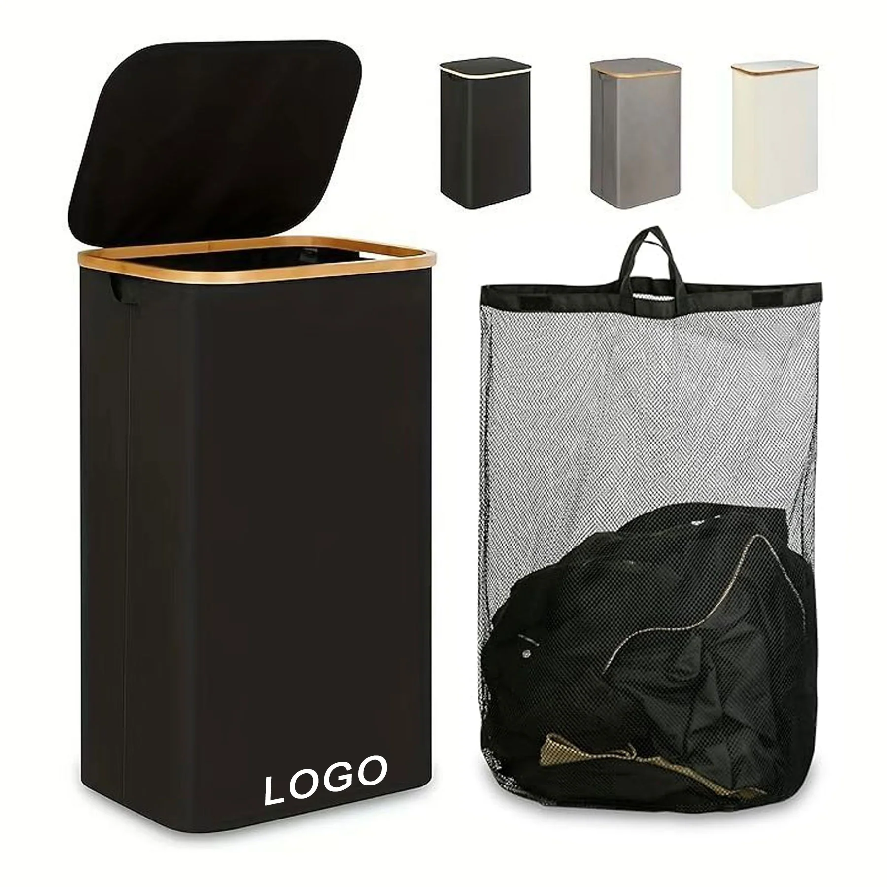 110L Large Laundry Hamper with Handle and Lid