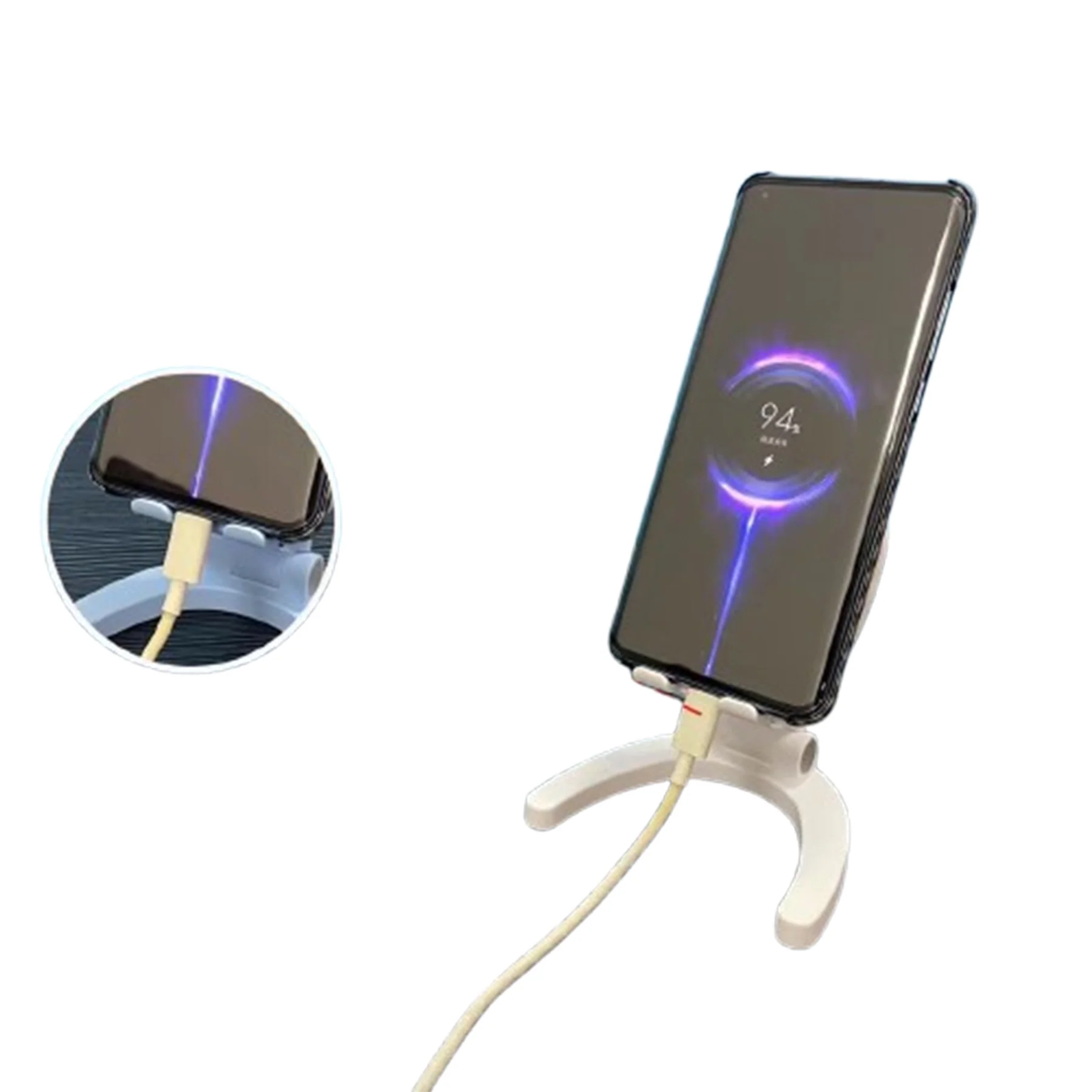 ABS Desktop Folding Phone Holder Stand With Mirror