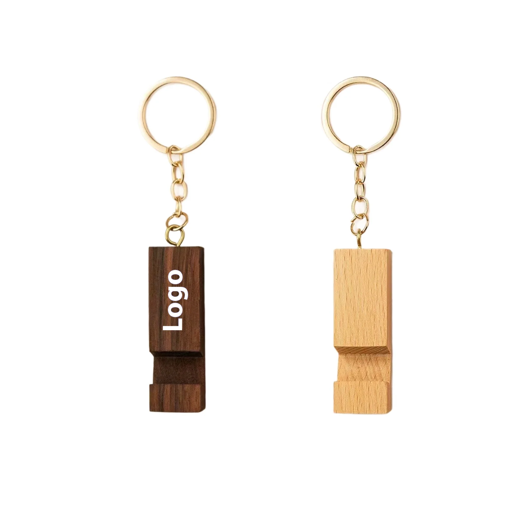 Wooden Phone Stand Keychain
