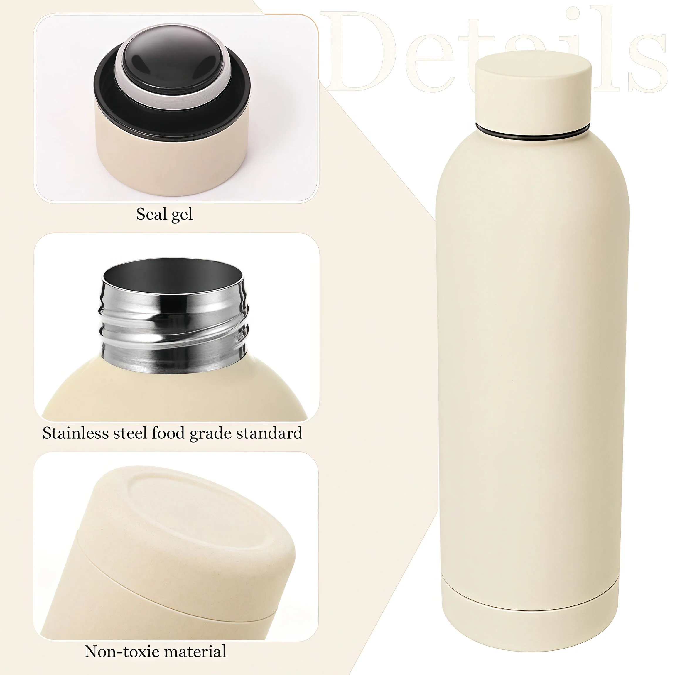 304 Stainless Steel Narrow-Mouth Water Bottle
