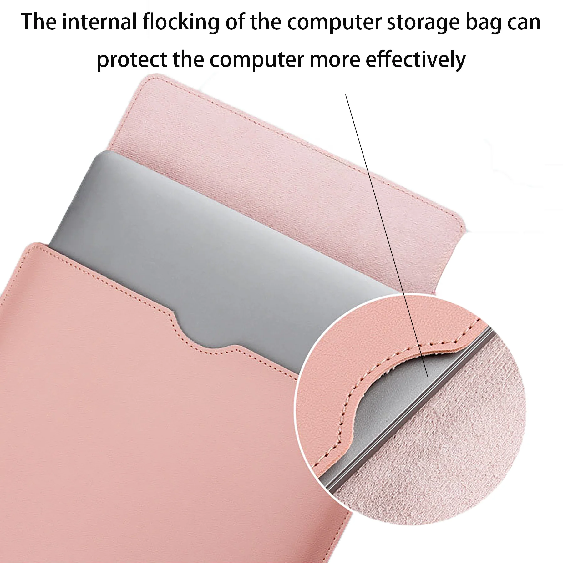 Leather Laptop Sleeve Case With Small Bag