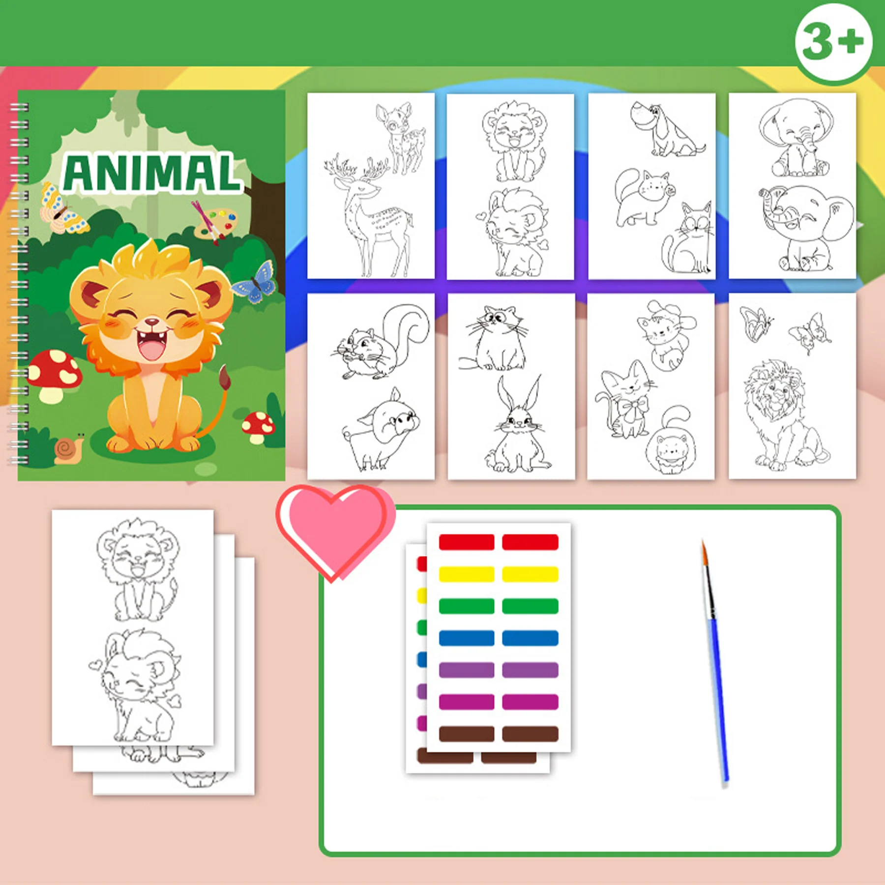 Children's Watercolor Coloring Book