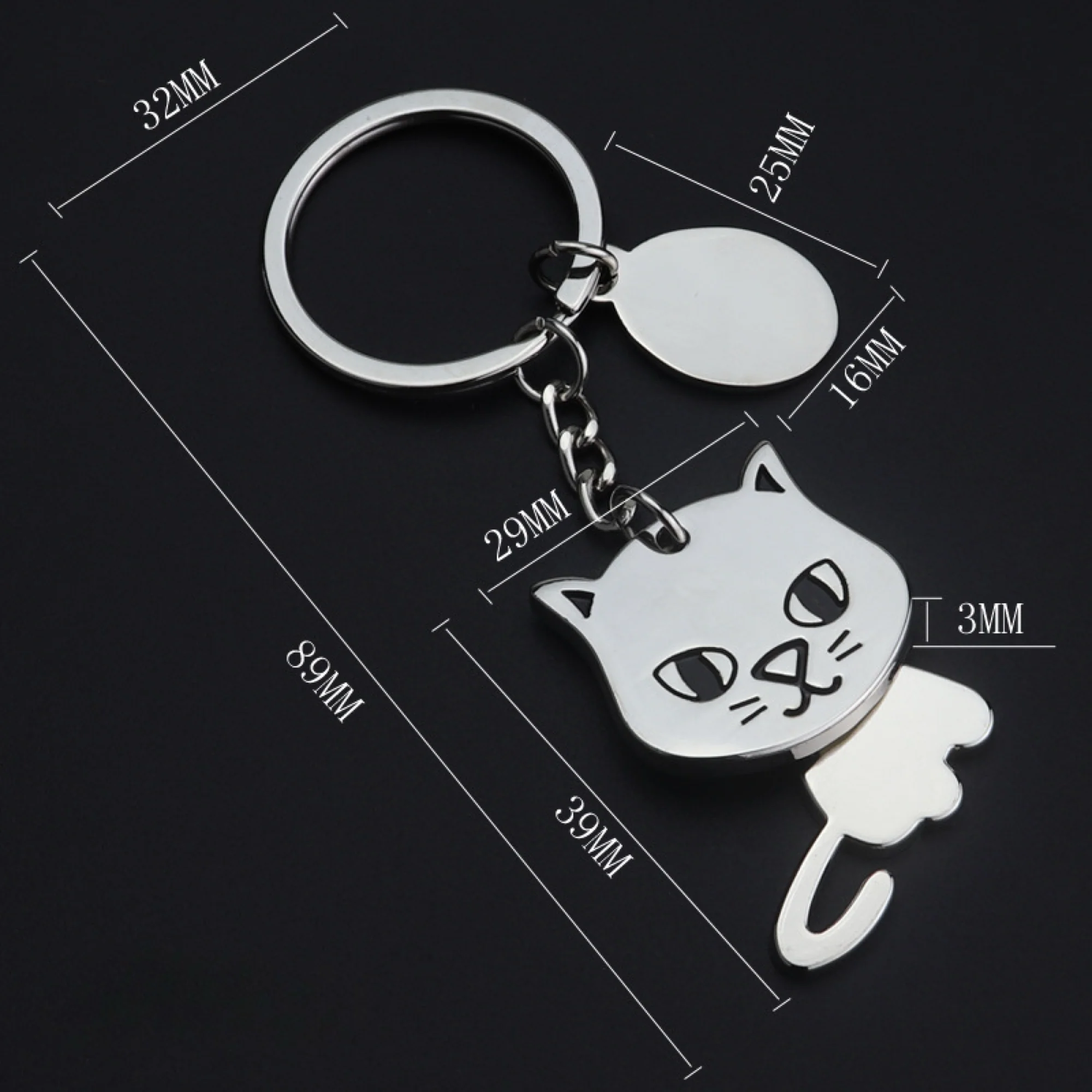 Custom Cute Pet Keychain with Swinging Head