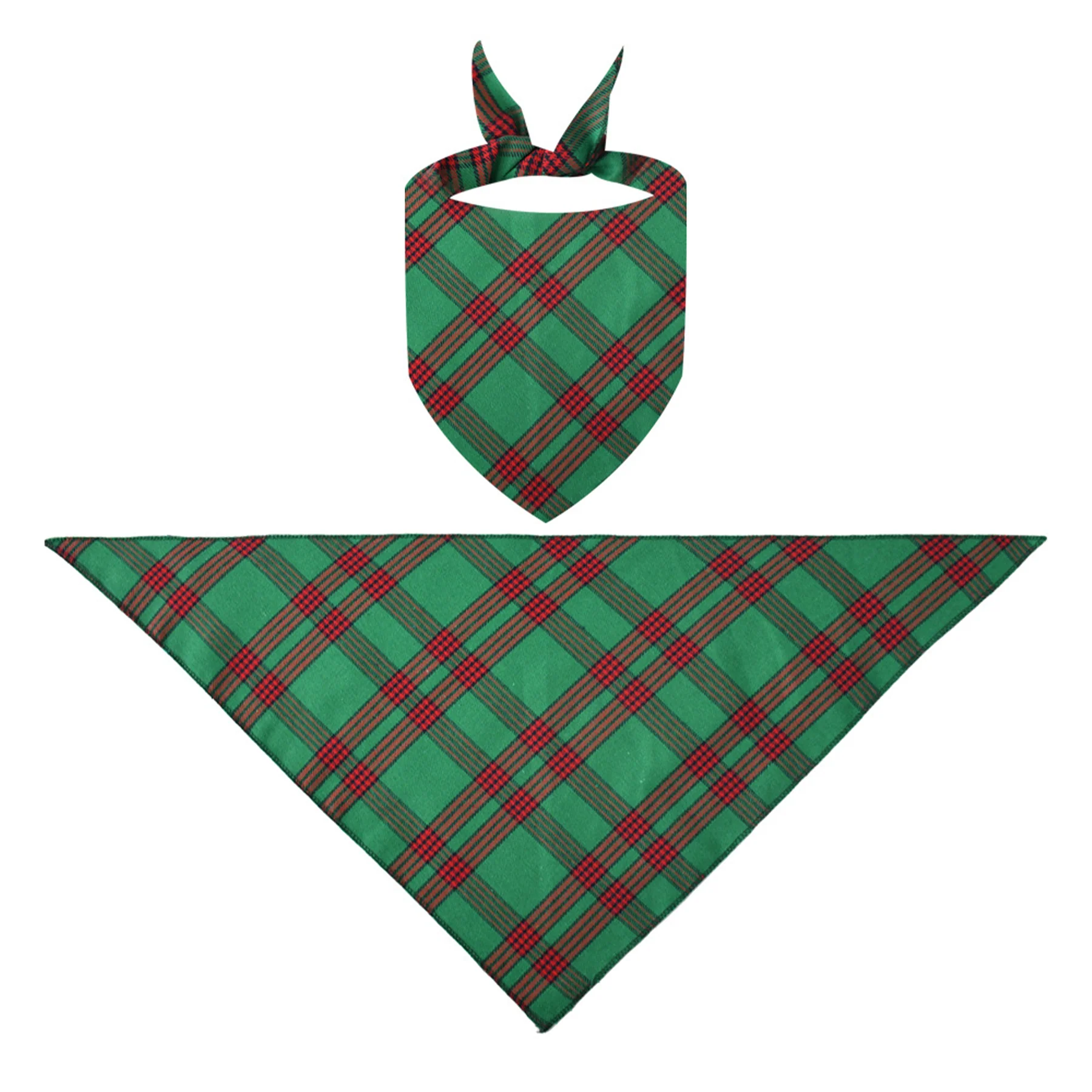 Polyester Checked Pet Bandana - Bib